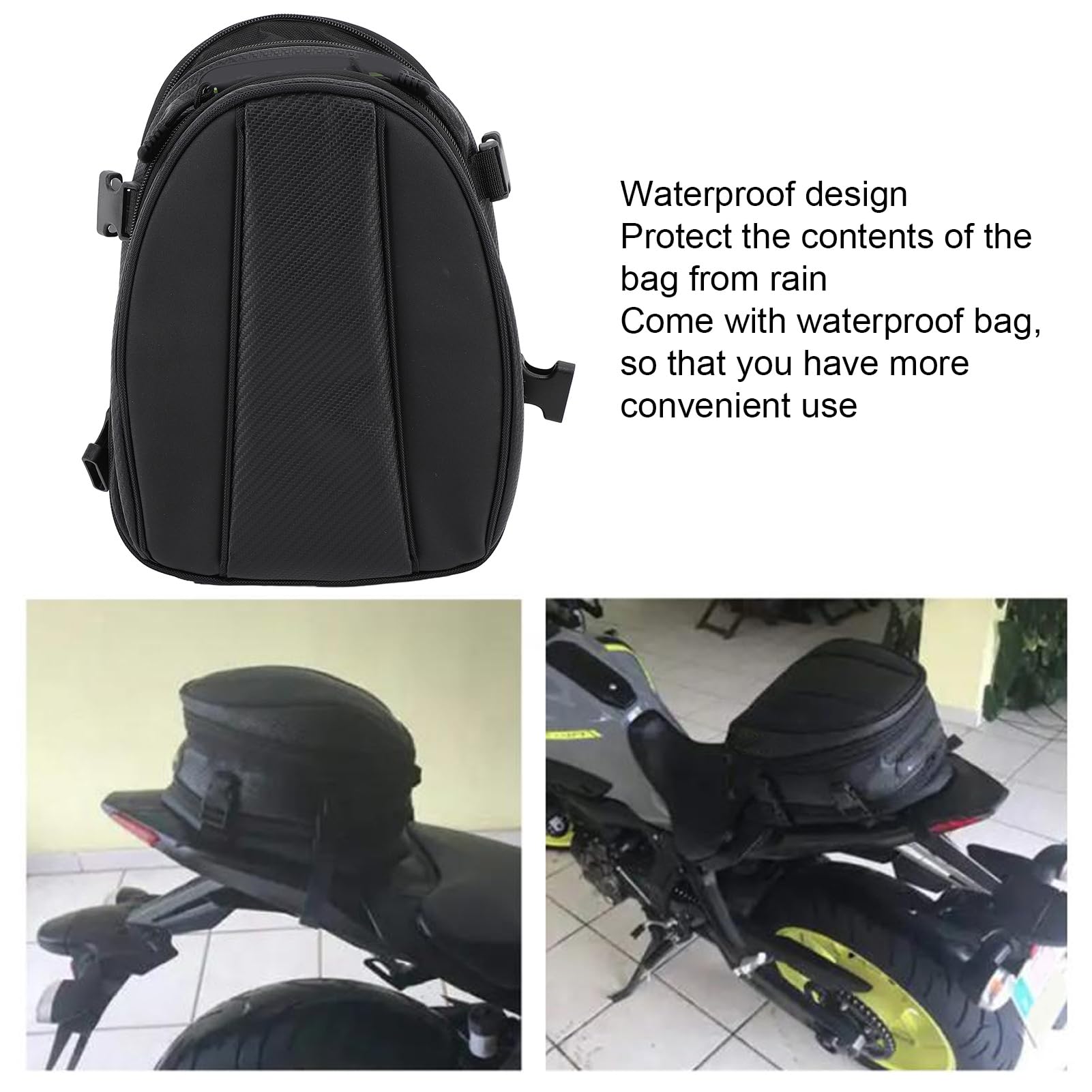 Bolsa Multifuncional y Impermeable para Motocicleta, Mochila para Asiento Trasero y Bolsa de Tanque, Mochila para Equipaje