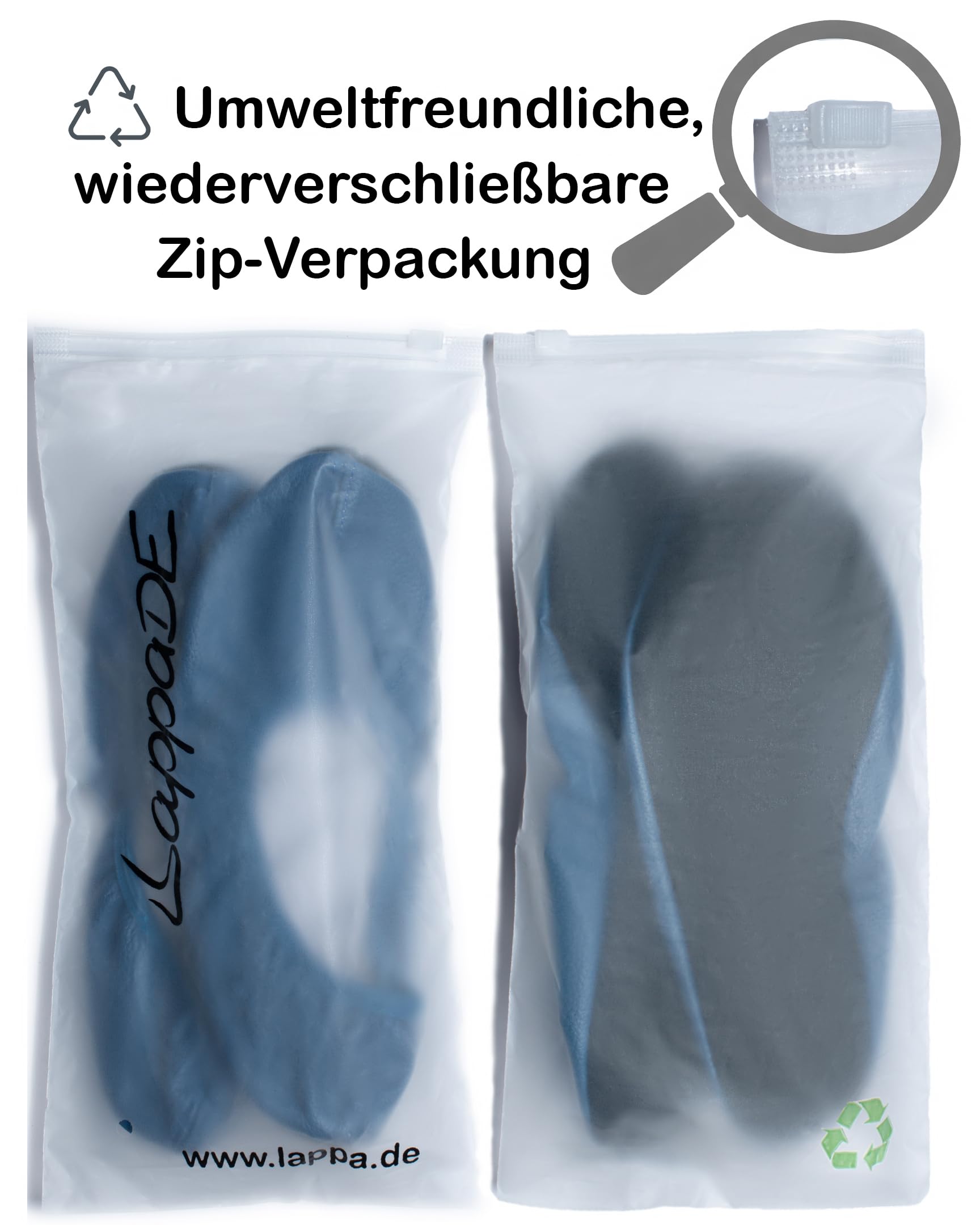 Lappa.de Nero, Bianco, jensblau, Rosa, Lilla, Rosso Scarpe da Ginnastica, Scarpette da Ballo, Turnschläppchen con Suola in Cuoio lappade TGL 28-46