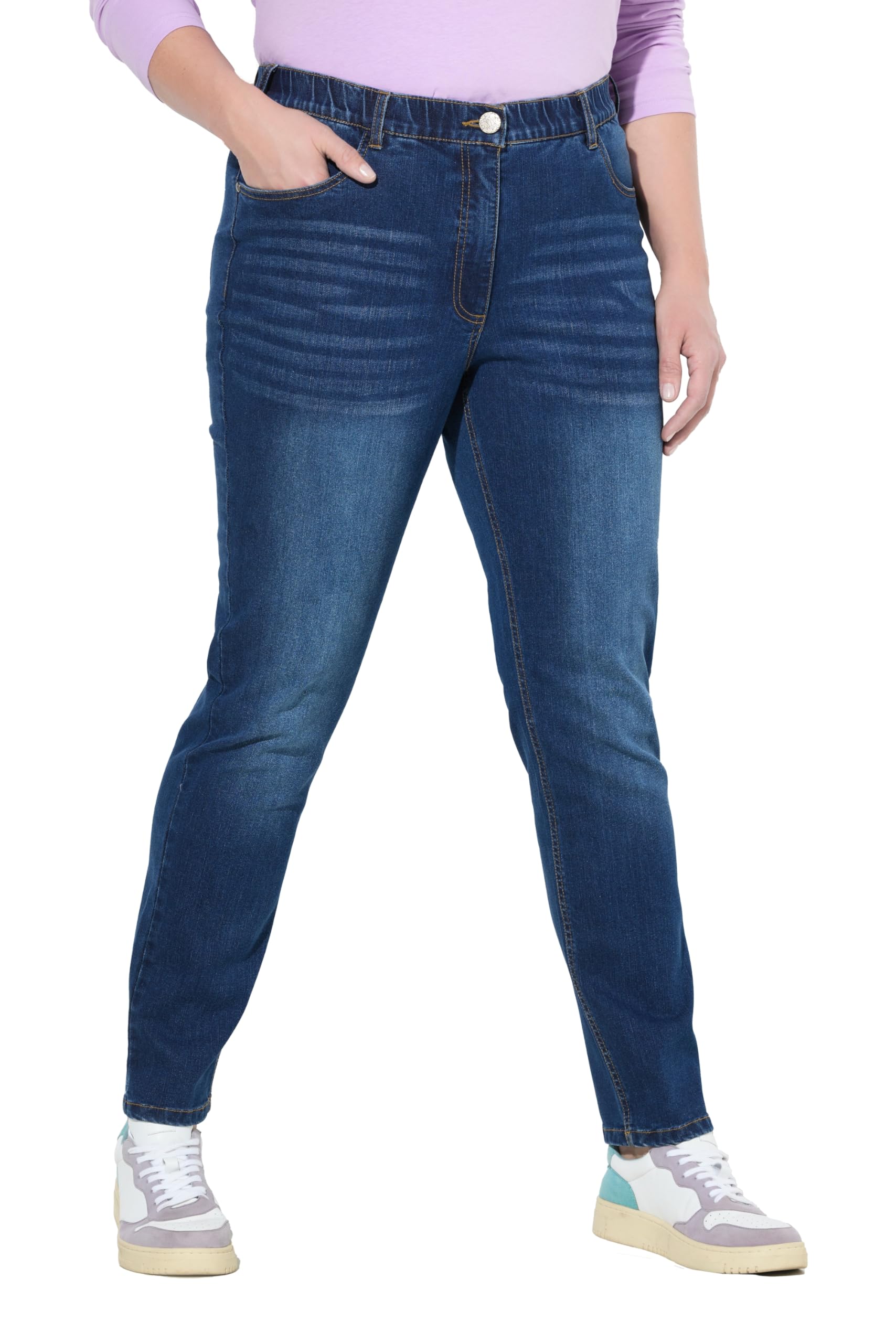 Ulla Popken Damen große Größen Übergrößen Plus Size Jeans Mia, Stretchdenim, Komfortbund 842115