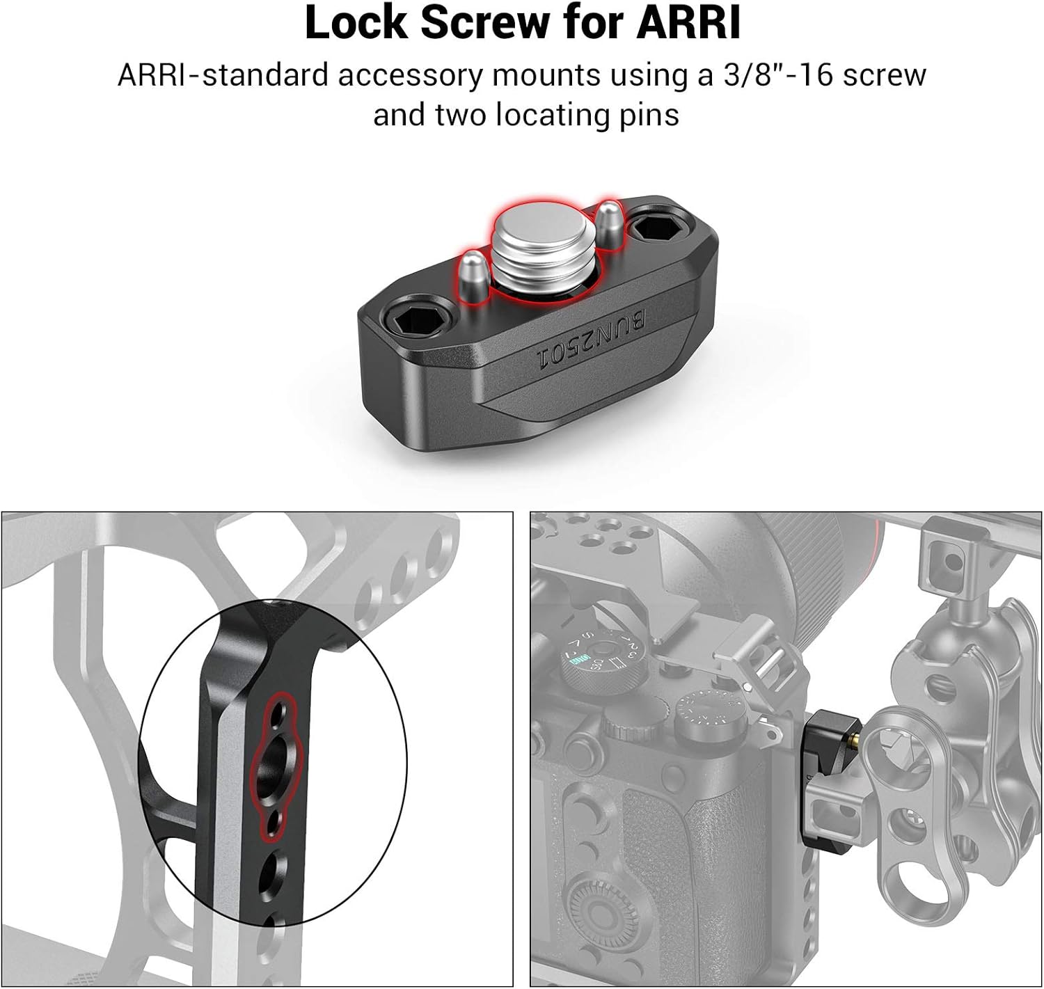 SmallRig NATO Rail with Locating Screw for ARRI 35mm BUN2501B - Image 2