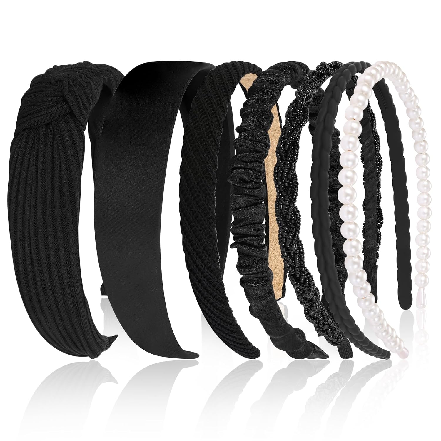 7 Pcs Headbands for Women & Girls - Cute Floral Vintage Style