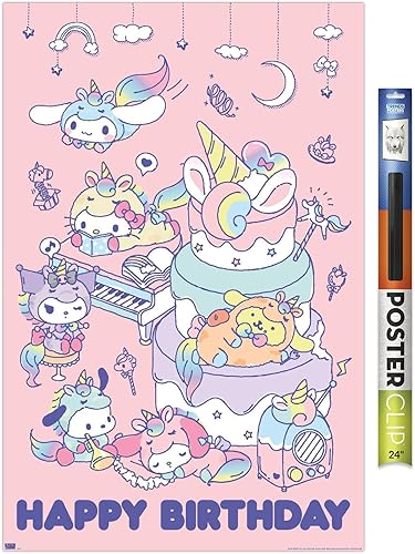 Vista 15 de Trends International Póster de pared de Hello Kitty and Friends Versión enmarcada de caoba