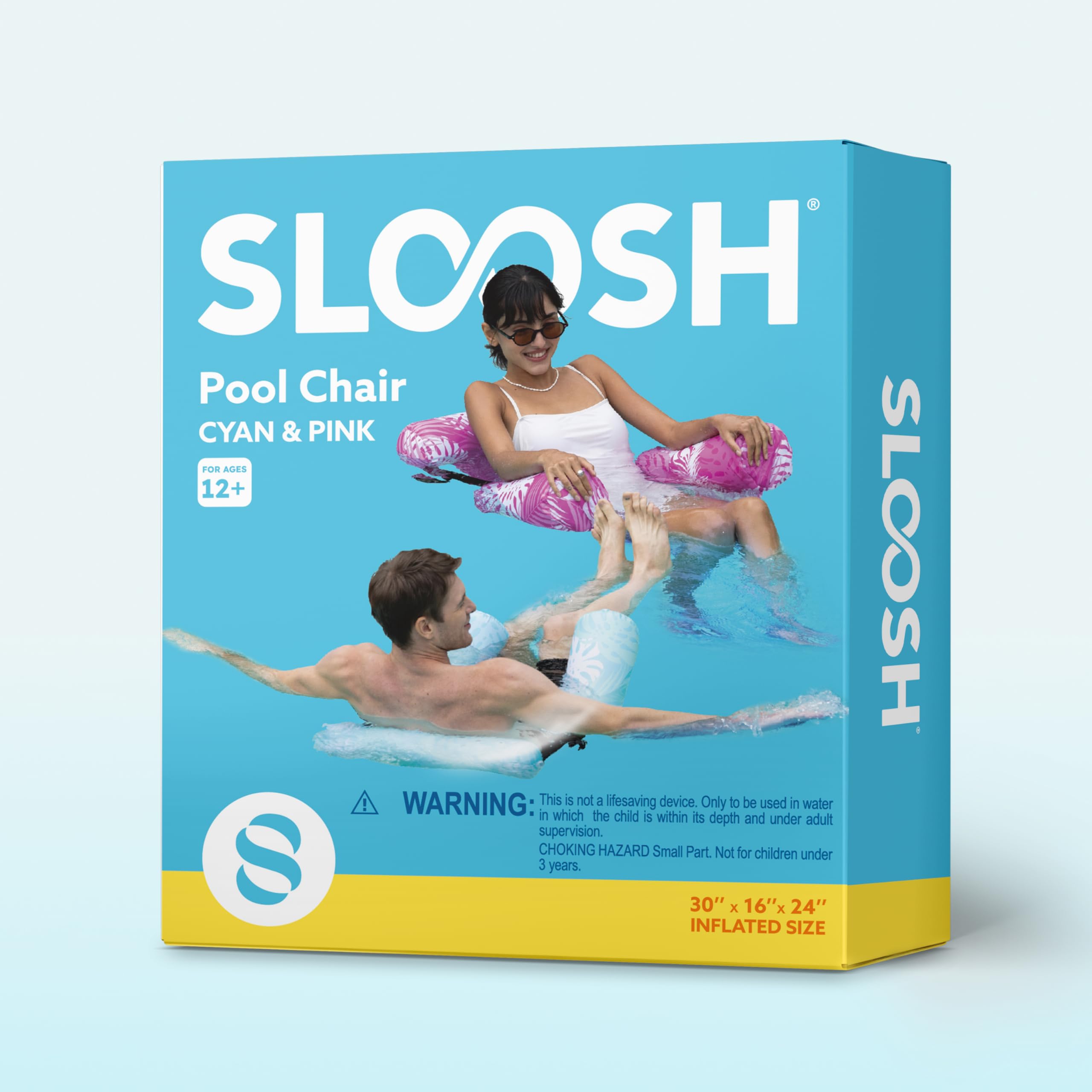 SLOOSH Gonfiabili per Piscina per Adulti, 2 Pezzi Sedie Lounge Galleggianti
