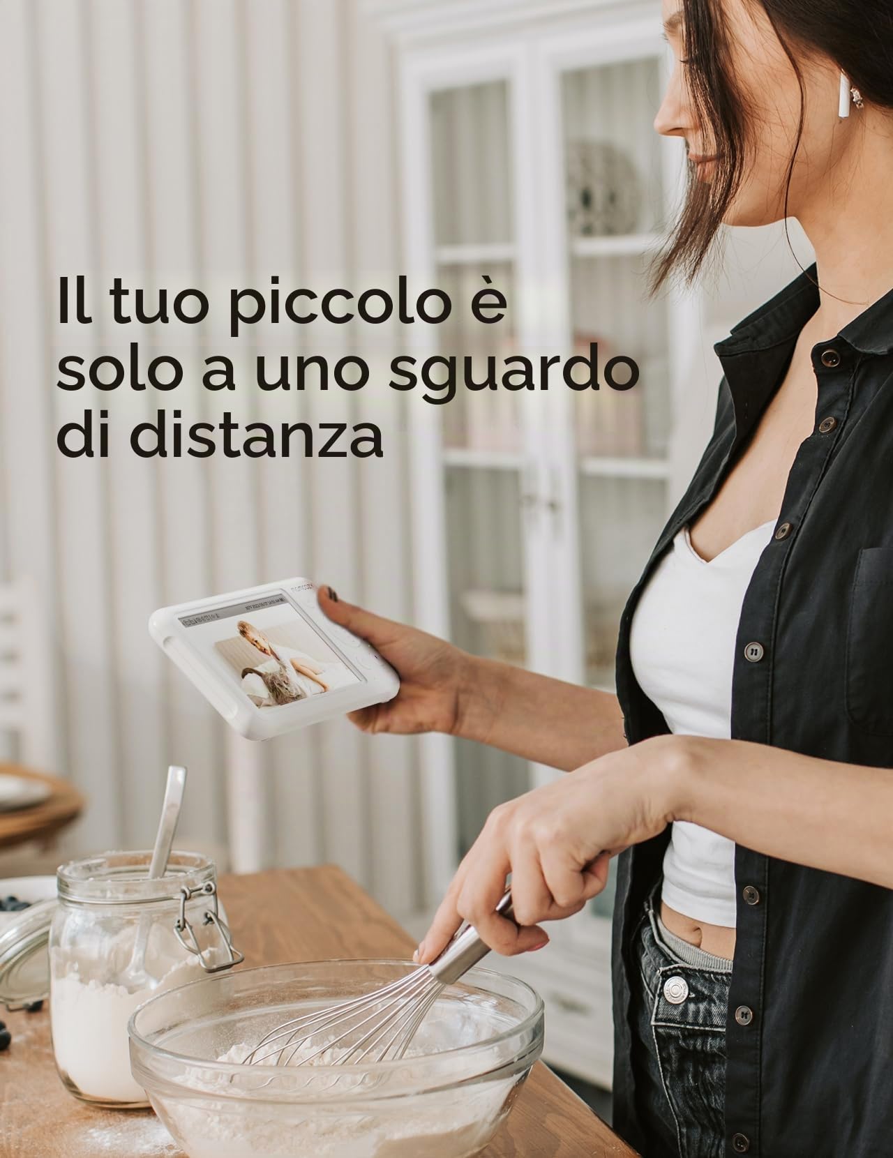 momcozy Babyfono con fotocamera Schermo 5 Pollici HD 1080P Baby Monitor senza WLAN Batteria 5000 mAh Audio bidirezionale Modalità Vox IR Visione Notturna Obiettivo grandangolare Portata 960 Piedi BM01