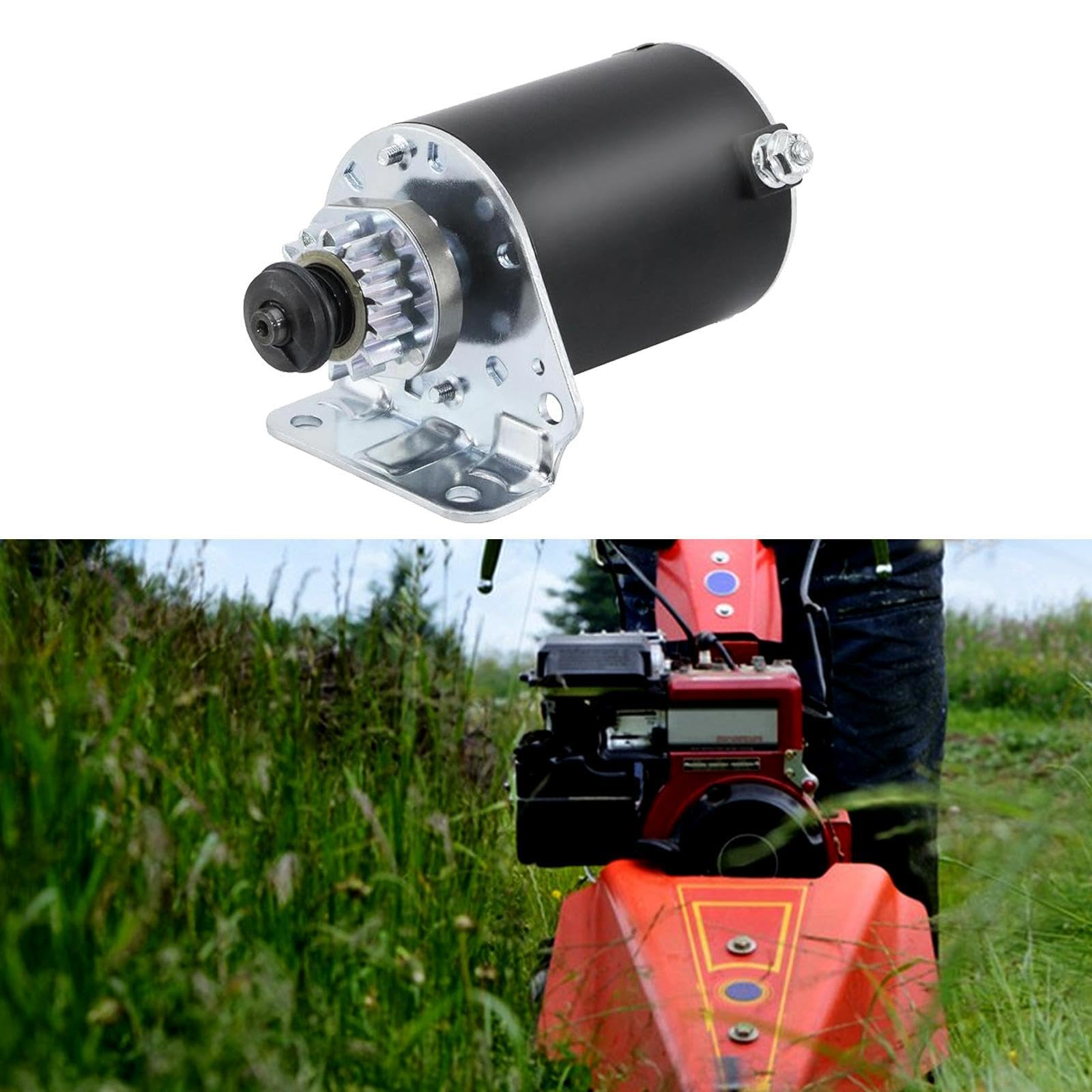 Motor de Arranque para Cortacésped de 14 Dientes, Fácil Instalación, Pieza de Repuesto, Componente de Reparación. Reemplaza El Motor de Arranque Eléct