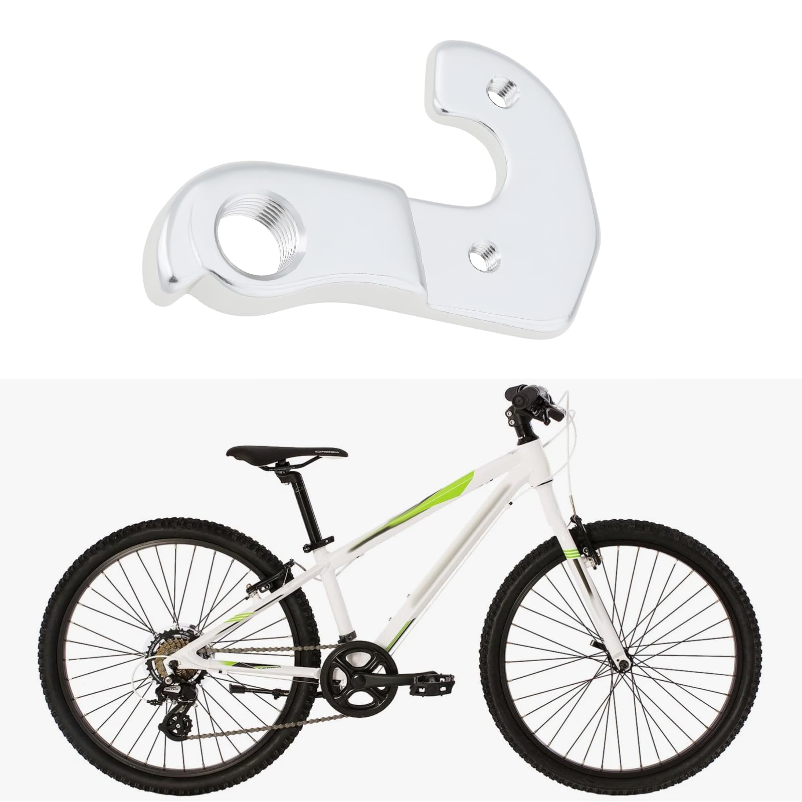 ECSiNG Wieszak na tylną przerzutkę rowerową, 2 szt., 15430044, stop aluminium ze śrubami, kompatybilny z rowerami ORBEA MX20 MX24 MYO24