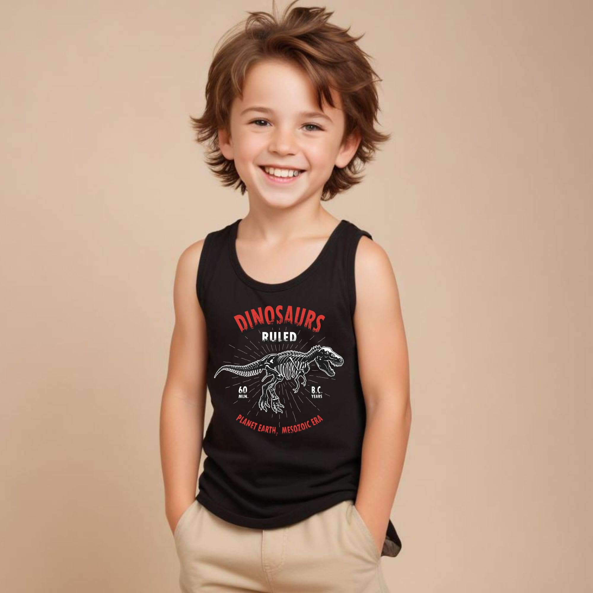 minicult Cotton Regular Fit Vests for Boys and Gilrs with Fun Chest Prints (Pack of 3, Mix Print, Red, 13-14 Years) - Image 3 thumbnail