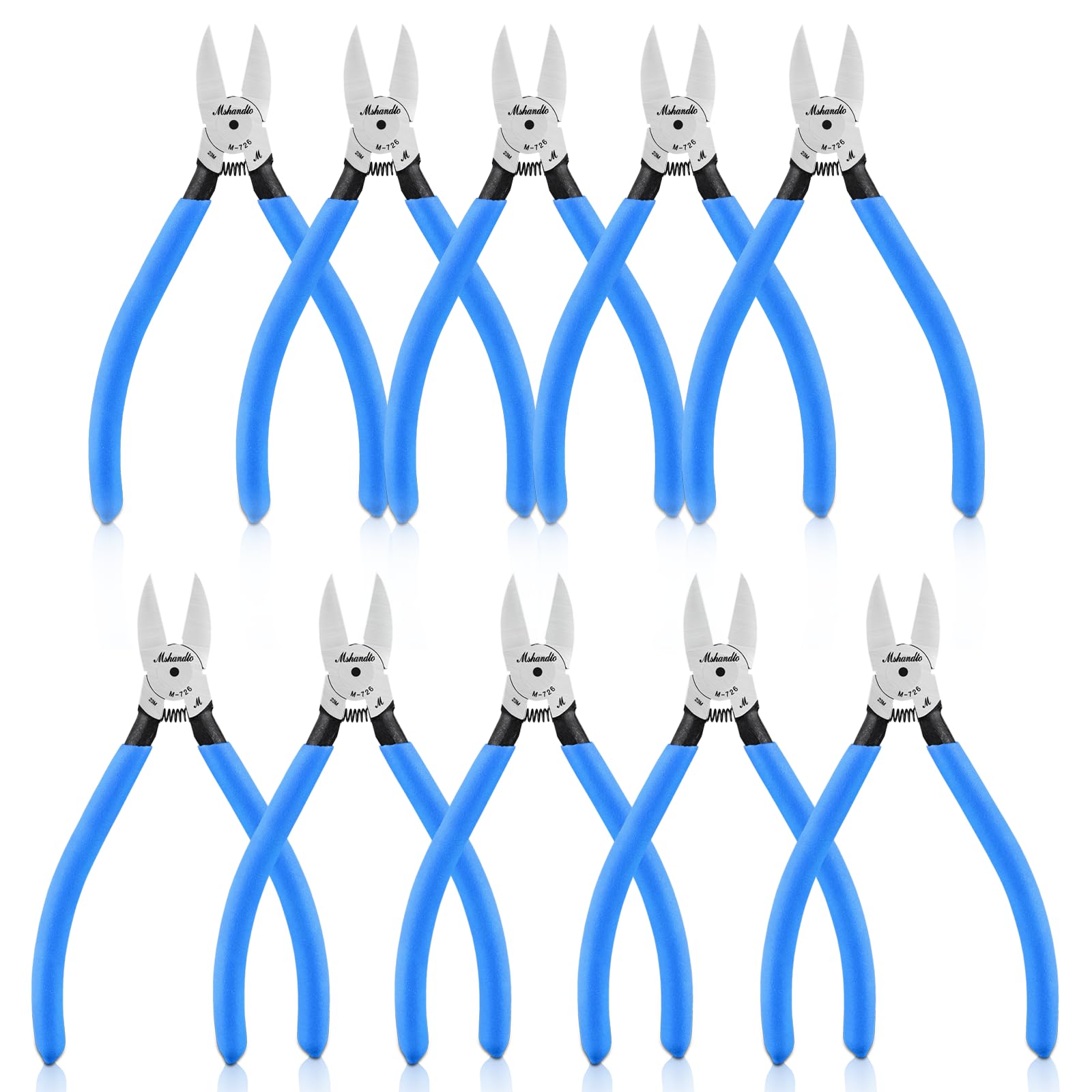 10 sztuk obcinaczy do drutu, do robótek ręcznych, 15,2 cm – ultra ostre szczypce tnące do plastiku, miękkiego drutu miedzianego, kwiatowy wzór, płytka drukowana
