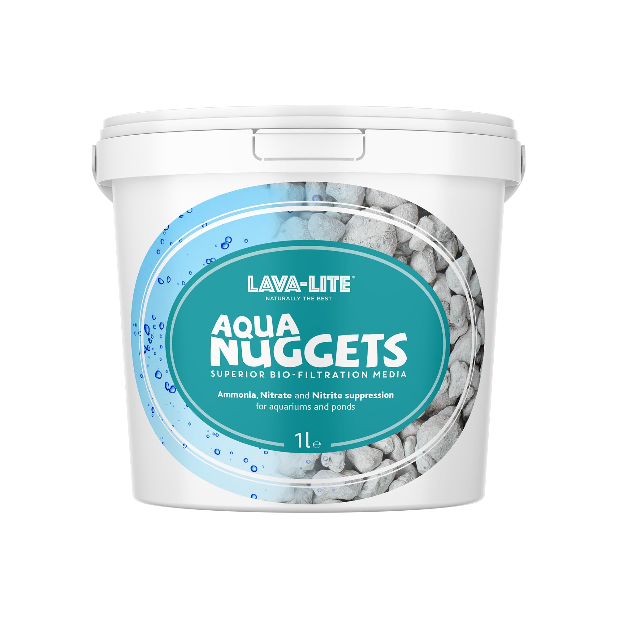 Lava-Lite Aqua Nuggets - (1Litre) Fish tank Cleaner. Natural Bio Media for Aquariums,Ponds & Sumps. High Surface Area Biological Filtration for Freshwater & Marine Tanks 1 Ltr