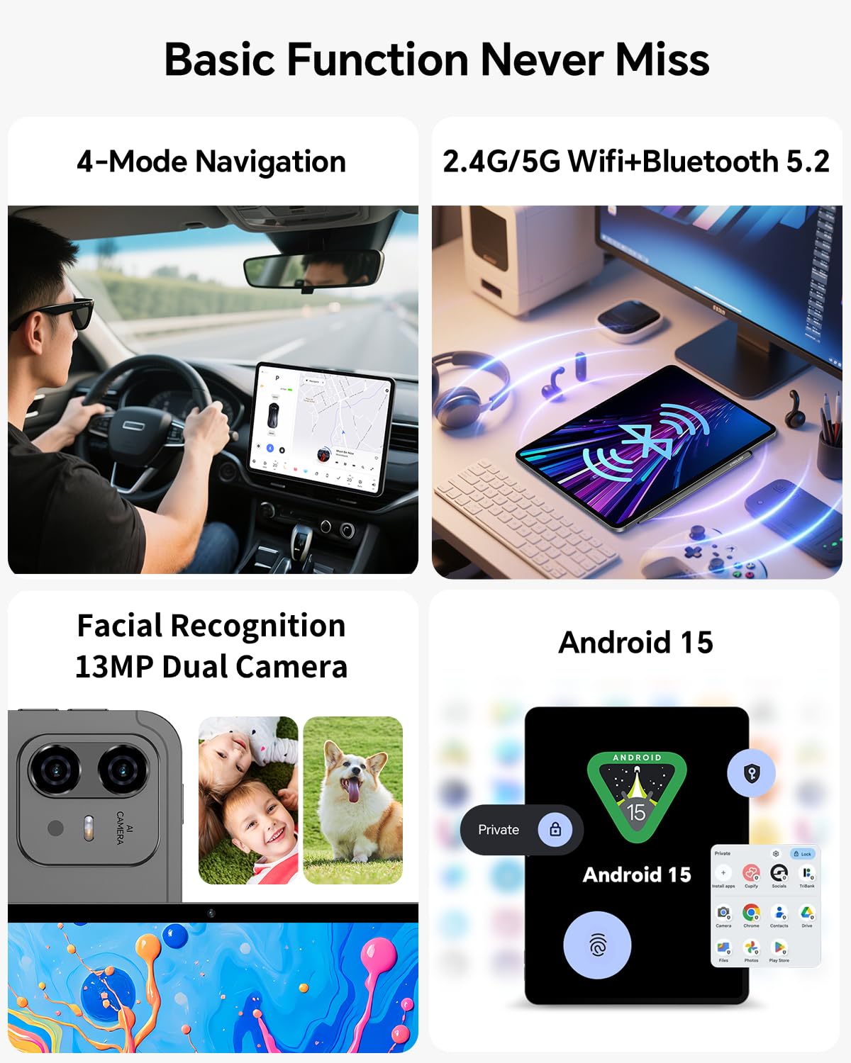 TECLAST Artpadpro Android 15 Tablet, 12.7” 2176x1600 Display, 20GB+256GB, Gemini Ai, 10000mAh+30W Fast Charge, 13 inch Tablet with Widevine L1, 5G WiFi,4G LTE,GPS - Includes Pen