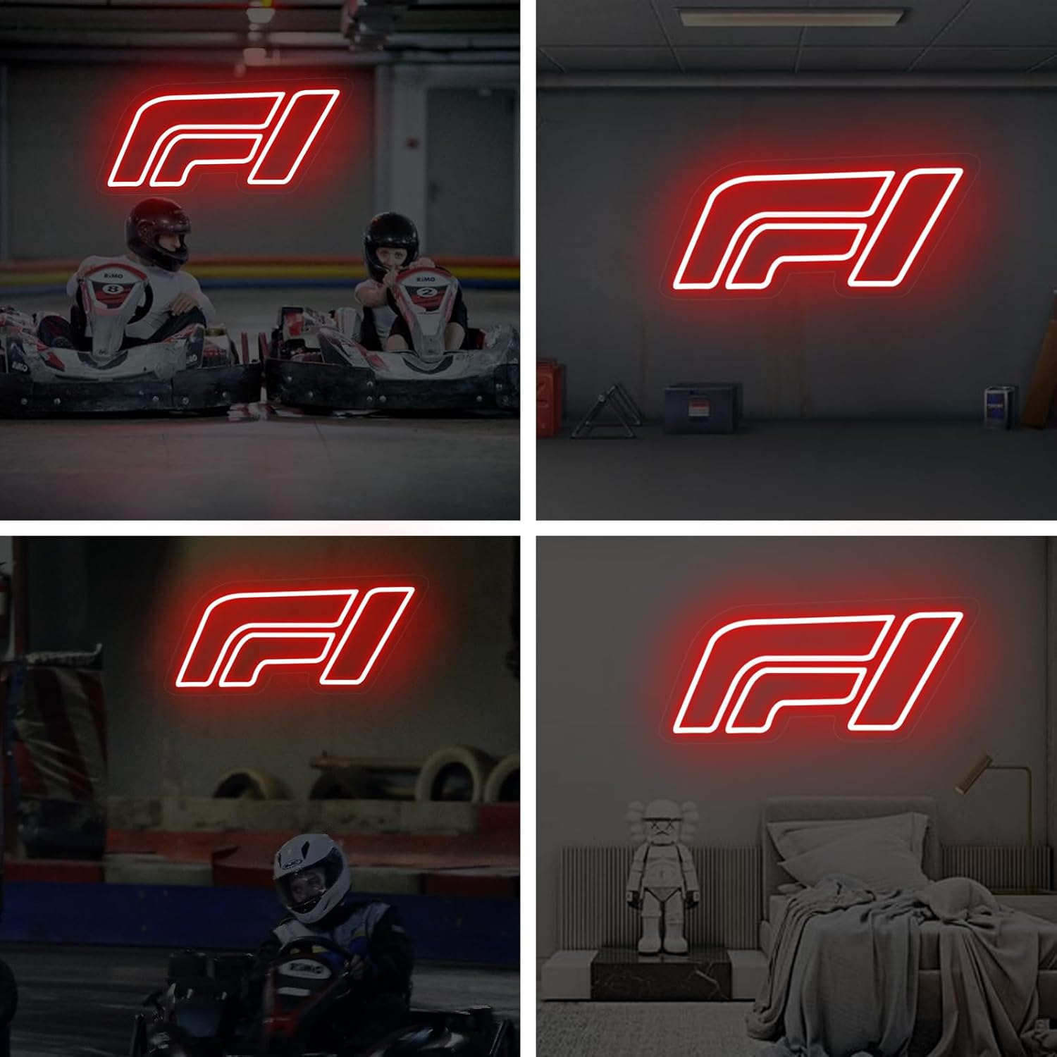 Racing Logo Neon Sign, MotorSport LED Light, Racing Sports Neon Sign, Garage Decor, Sport Car Sign, Racing art Decoration, 15.7"x7.1" - Image 6