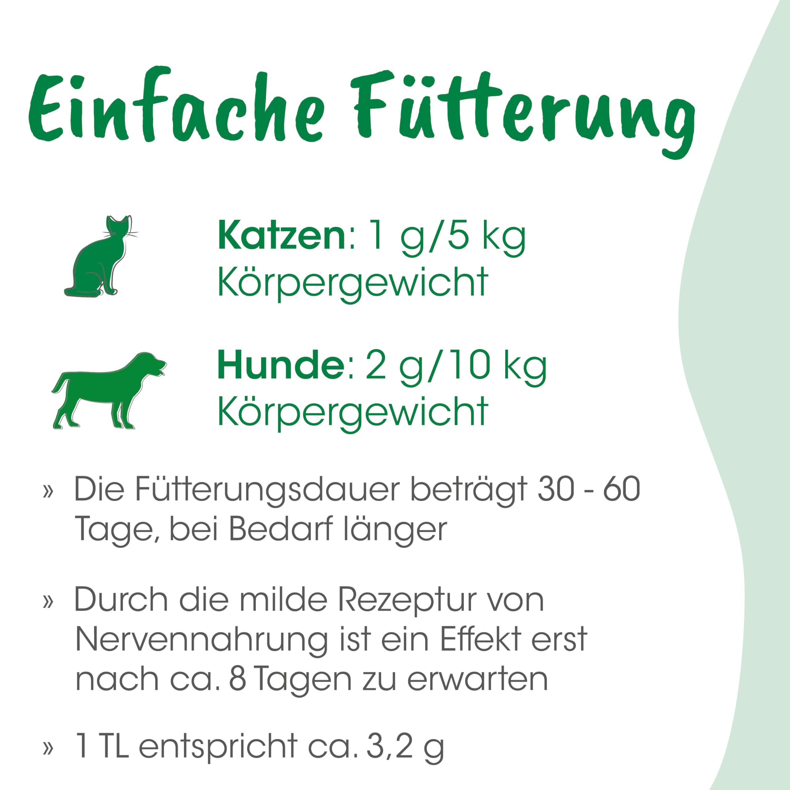cdVet Nutrition nerveuse 450g - Complément Alimentaire pour la Relaxation et la régulation de l'anxiété et du Stress pour Chiens, Chats et Autres Animaux domestiques