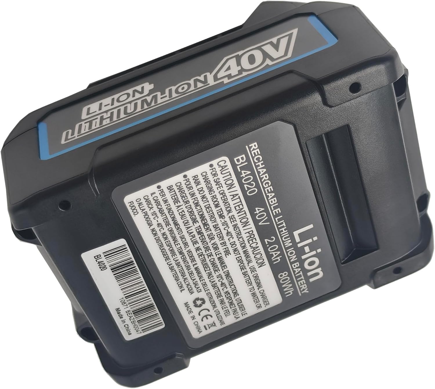 Batería de repuesto BL4020 para Makita 40 V Max XGT BL4025 BL4040 BL4050B | Compatible con Makita 40V 191B36-3 191L29-0 LS004GZ MP001G MR006G MR007G MR009G CF001G DF001G GA003G GA005G GA011G GA013G