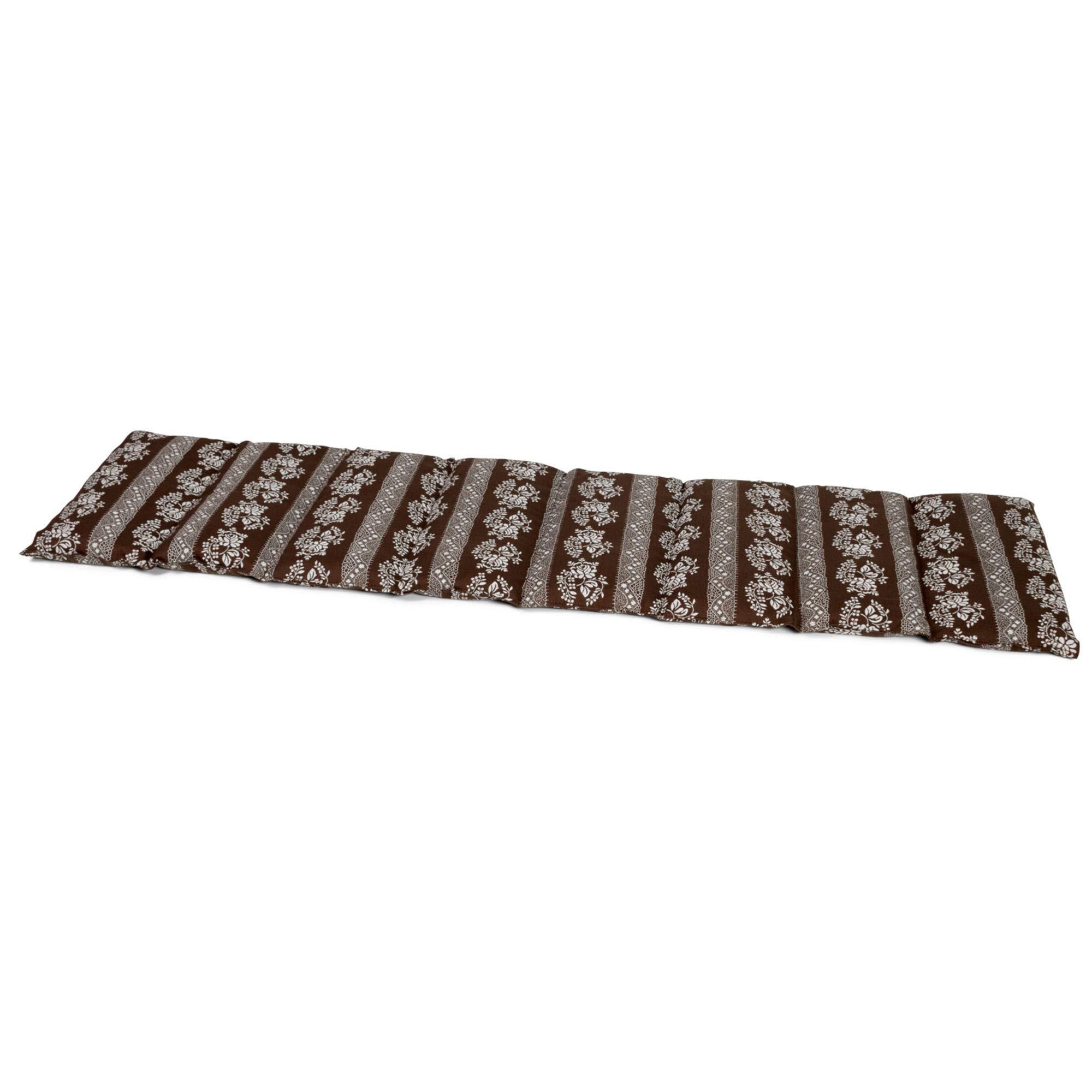 Saco térmico compartimentado en 8 con pepitas de uva 75x20cm | moreno con flores | Almohada térmica para microondas | Calor y frío | Cojín térmico con semillas