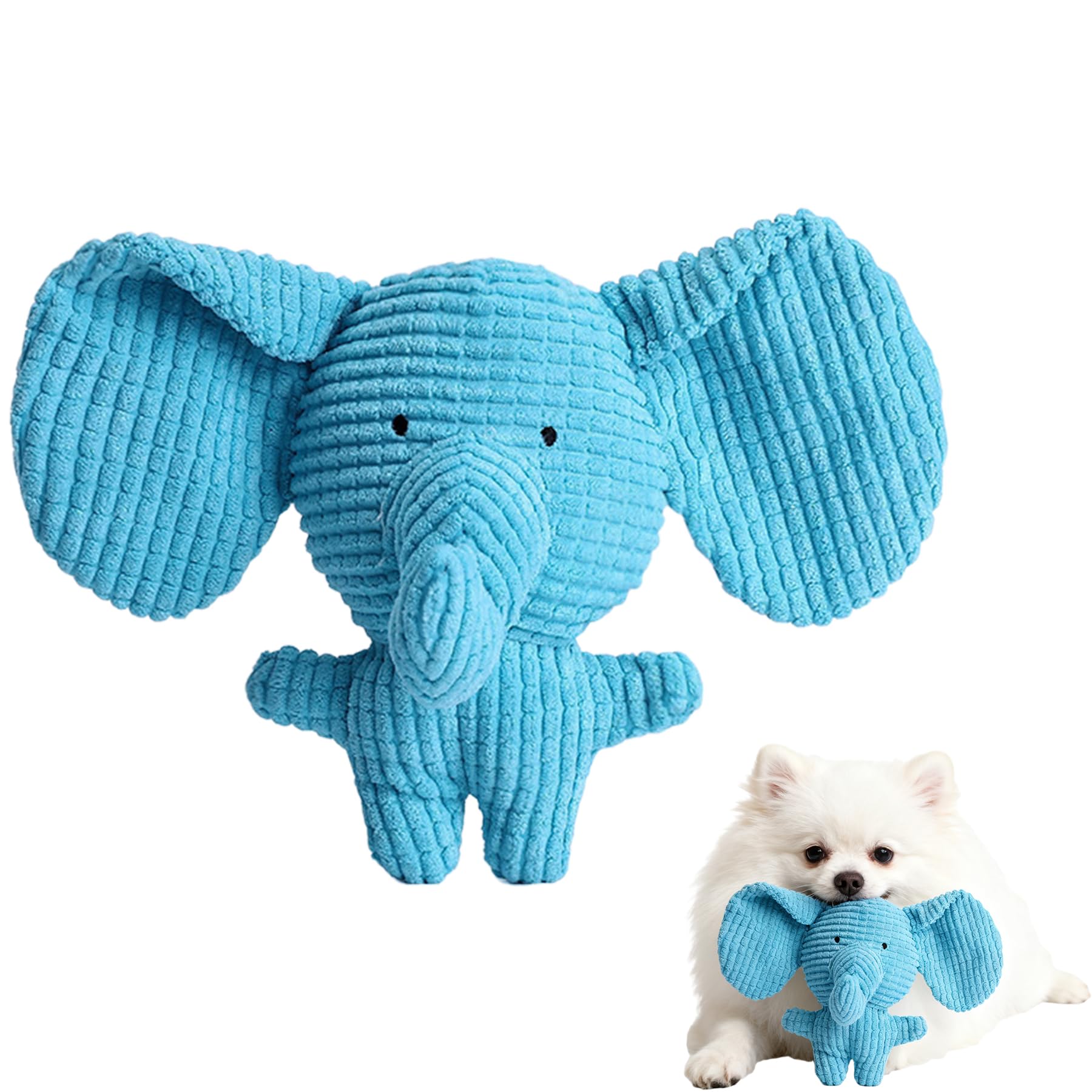 Auzlya Spielzeug für Hunde,Elefanten-Plüsch Hundespielzeug,Hundespielzeug Kleine Hunde,uietschende welpenspielzeug,Baumwollseil interaktives Spielzeugfür Welpen,kleine,mittlere Hunde (Elefant)