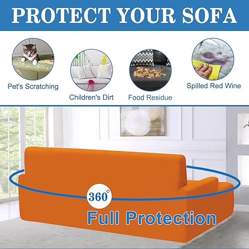 Miniatura 6 de Fundas de sofá 100% impermeables para sofá seccional en forma de L, 2 piezas, fundas suaves y elásticas para muebles seccionales para mascotas,