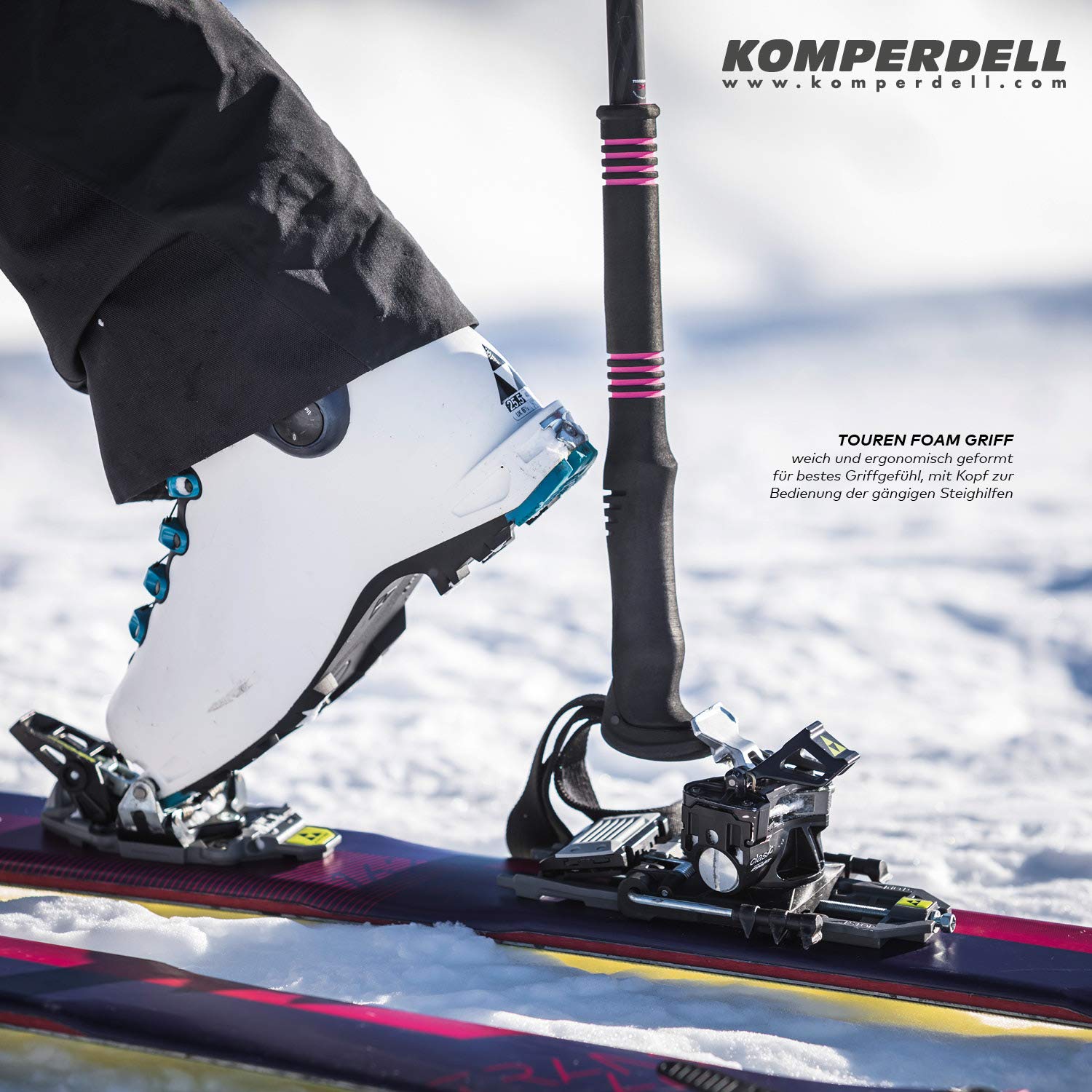 Komperdell Contour Titanal II kijki trekkingowe kijki trekkingowe kijki narciarskie różowe