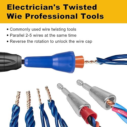 Miniatura 5 de Kit de herramientas para pelacables 36 en 1, profesional AWG calibre 14-12-10-8-6 y juego de destornilladores para taladro, bricolaje eléctrico con