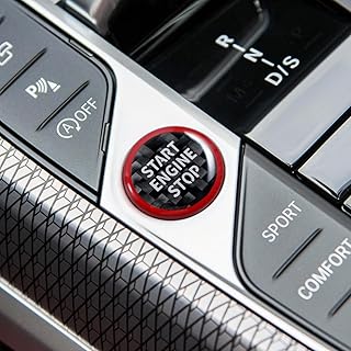 BETTERHUMZ Engine Start Stop Button Sticker for BMW G20 F40 i3 i4 F44 G22 G23 G26 X3 G01 X5 G05 G06 G07 Z4 G29 Carbon Fiber Accessories (Carbon Fiber)