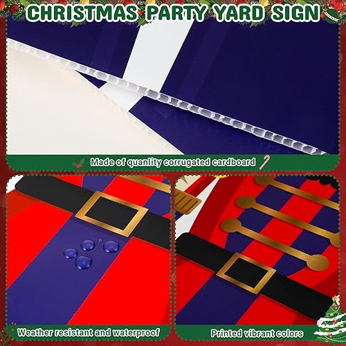 Miniatura 11 de Capoda 2 carteles grandes de cascanueces de Navidad para patio con estacas de 39 x 13 pulgadas, decoración de Navidad para exteriores, soldado