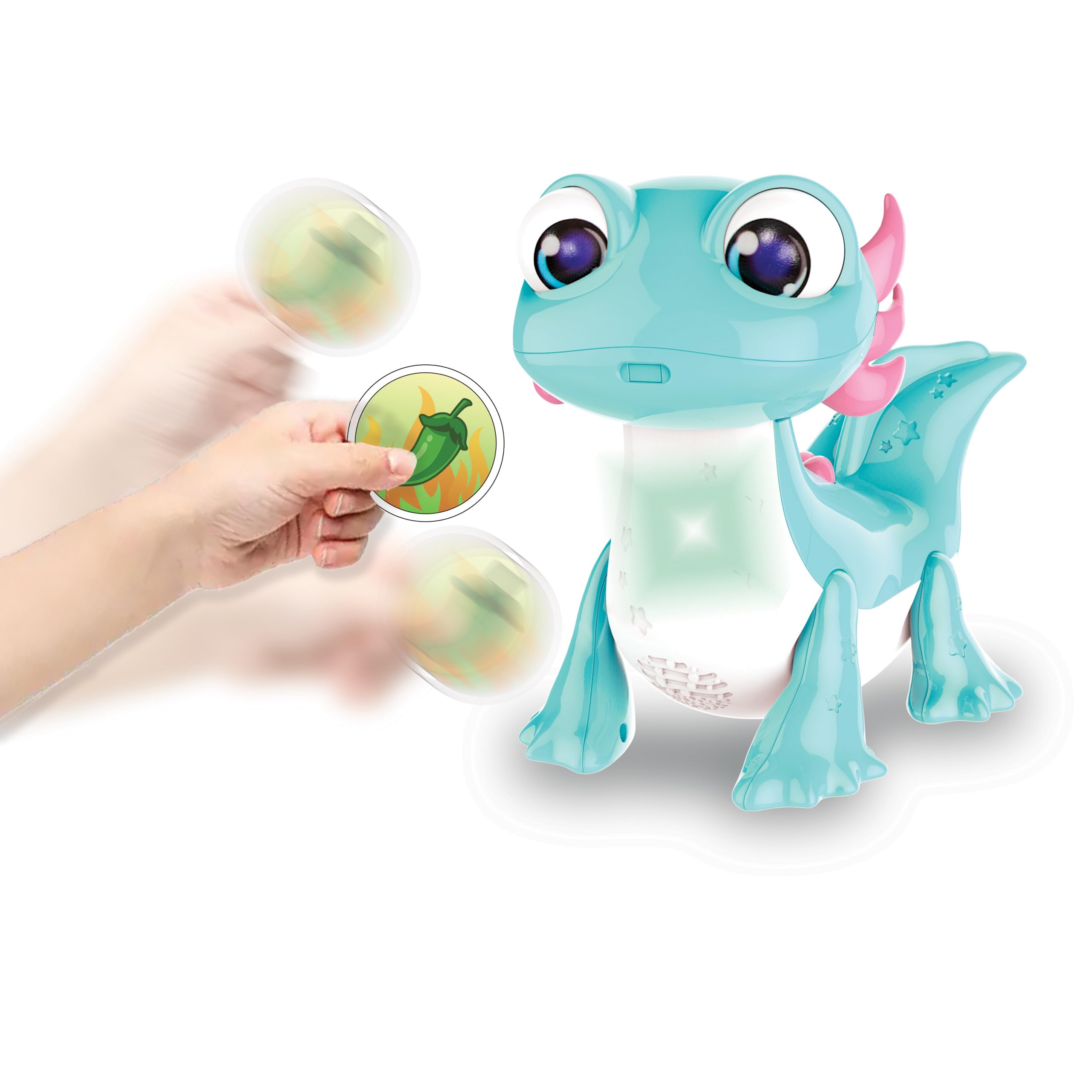 VTech - Glotón mi ajolote malote, Mascota interactiva, Juguete Educativo con Luces LED, Respuesta táctil, Actividades didácticas, Regalo niños +2 años, Versión ESP
