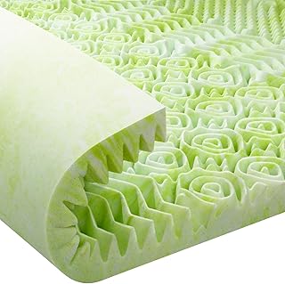 3 Inch Memory Foam Mattress Topper Twin XL, 7-Zone Egg Crate Foam for Back Pain, Gel Cooling Mattress Topper, Slow-Rebound Bed Topper, Pressure Relief Mattress Pad, Comfortable Mattress Toppers