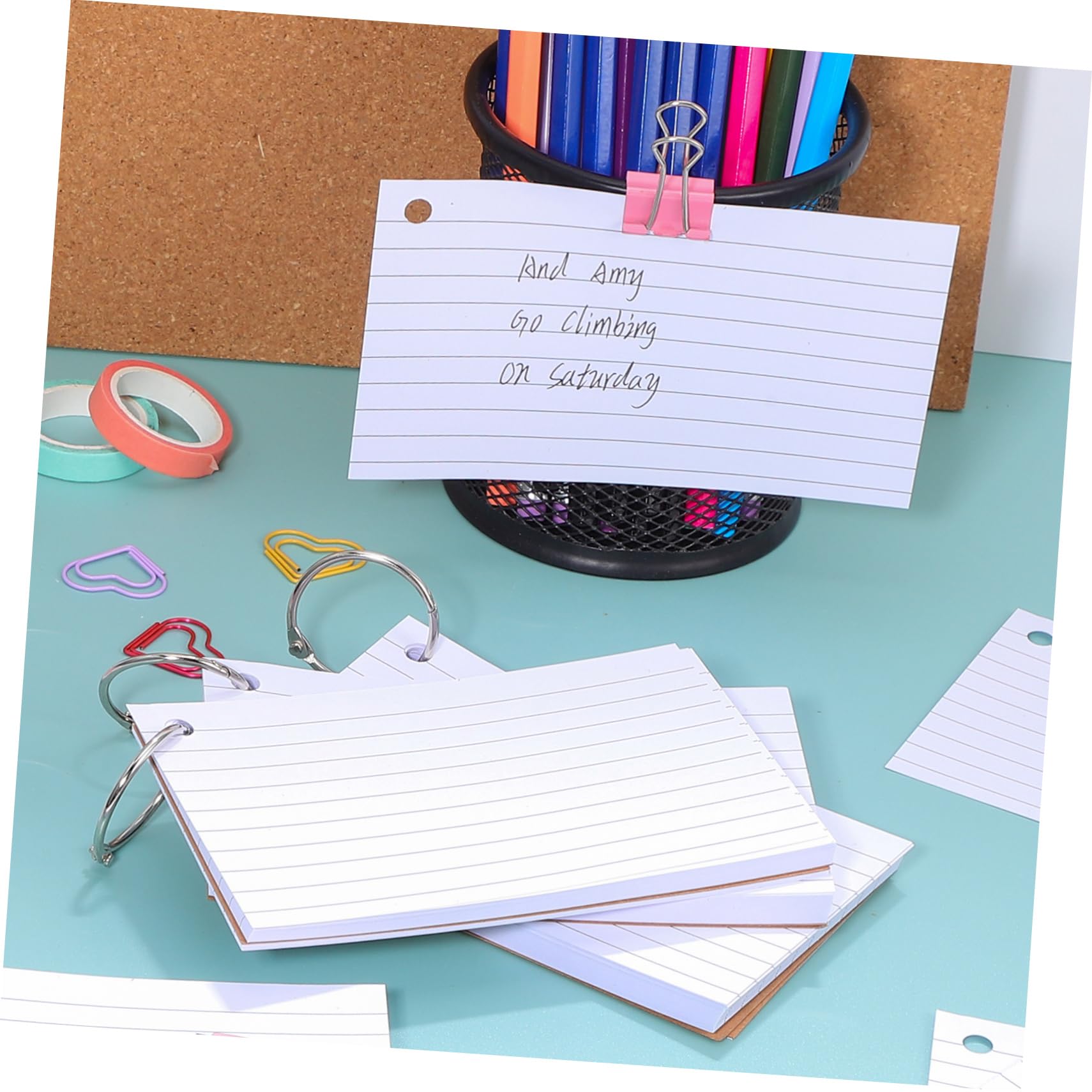 Tofficu 20stücke Liniert Karteikarten Mit Notizkarten Für Effektives Lernen Vielseitig Einsetzbar Für Notizen Und Journaling Praktische Handhabung Für Schule Und Büro
