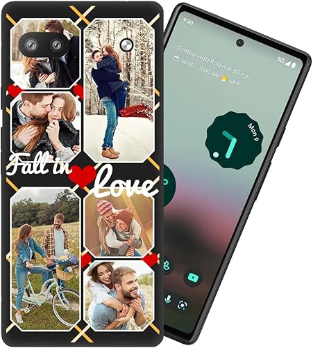 Miniatura 10 de Funda de teléfono personalizada para Google Pixel 6A, collages de múltiples imágenes, funda de texto con foto, funda protectora a prueba de arañazos
