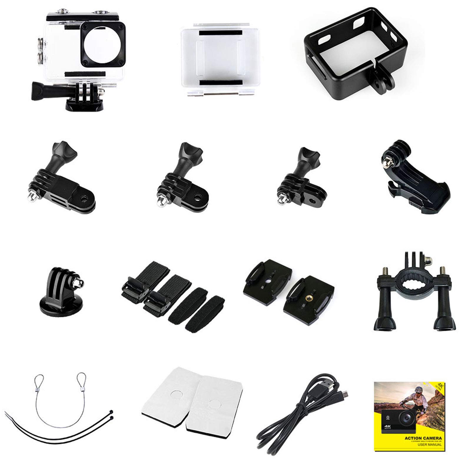 Fotocamera Subacquea Macchina Fotografica Subacquea Touch Screen con Doppio Schermo 4K Fotocamera Subacquea Digitale Impermeabile con Telecomando Wireless per 30 M Sott'Acqua