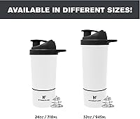 Vista 5 de HYDRAFLOW Boost - Botella mezcladora de proteínas aislada, capacidad de mezcla superior, 24 onzas - Powder Aqua