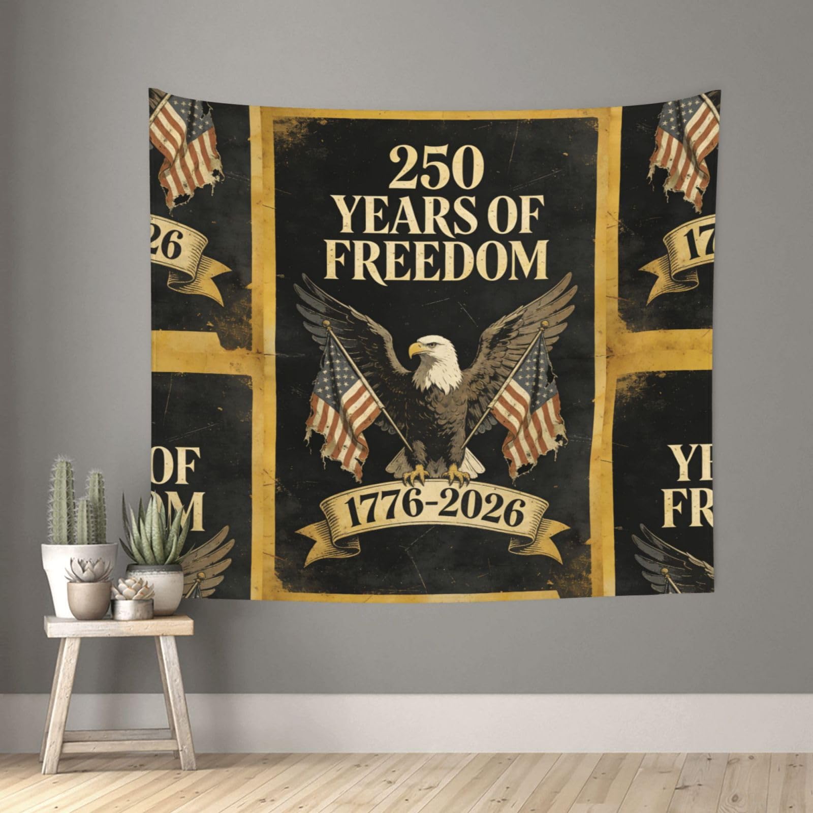 Living Room 60x51 Inchretro 250th American bald eagle Tapestry Backdrop Wall Hanging Flag Indoor Outdoor Wall Art Tapestries Wall Decor Blanket Beach Throws Funny Banner Poster for Dorm, Bedroom