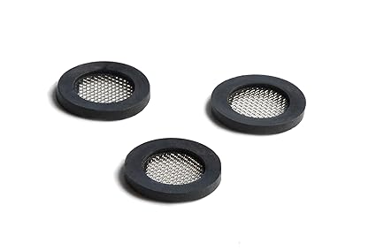 Shower Head Gasket - Rubber Washer - Creates A Seal To Prevent Leakage - With Wire Mesh Middle, 3/4 inch (3 Pack) by Barclays Buys