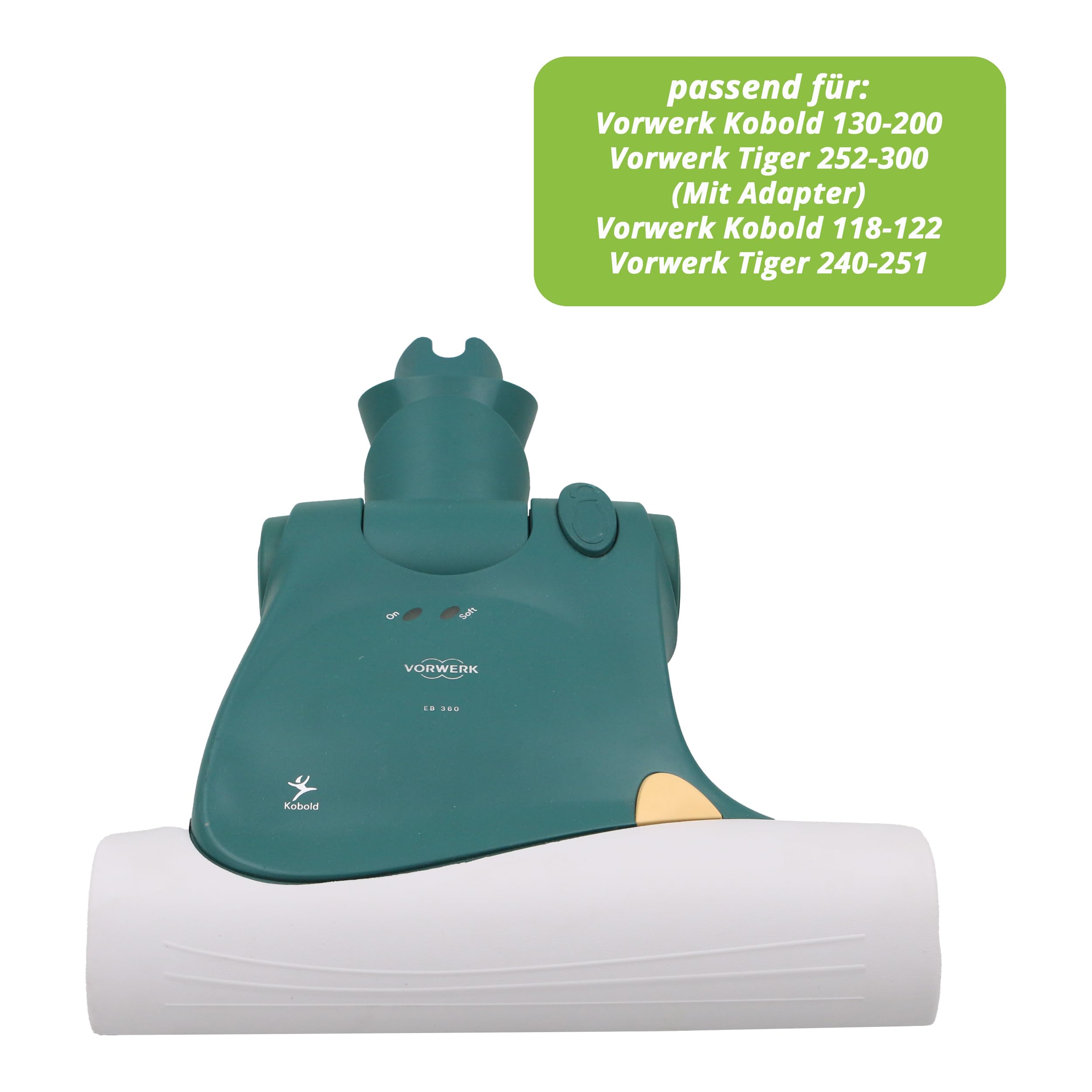 Vorwerk EB 360 - Cepillo eléctrico para alfombras (apto para aspiradoras Kobold 130, 131, 135, 136, 140, 150, VT260, VT265, VT270 y Tiger 252, 260, 265 y 270)