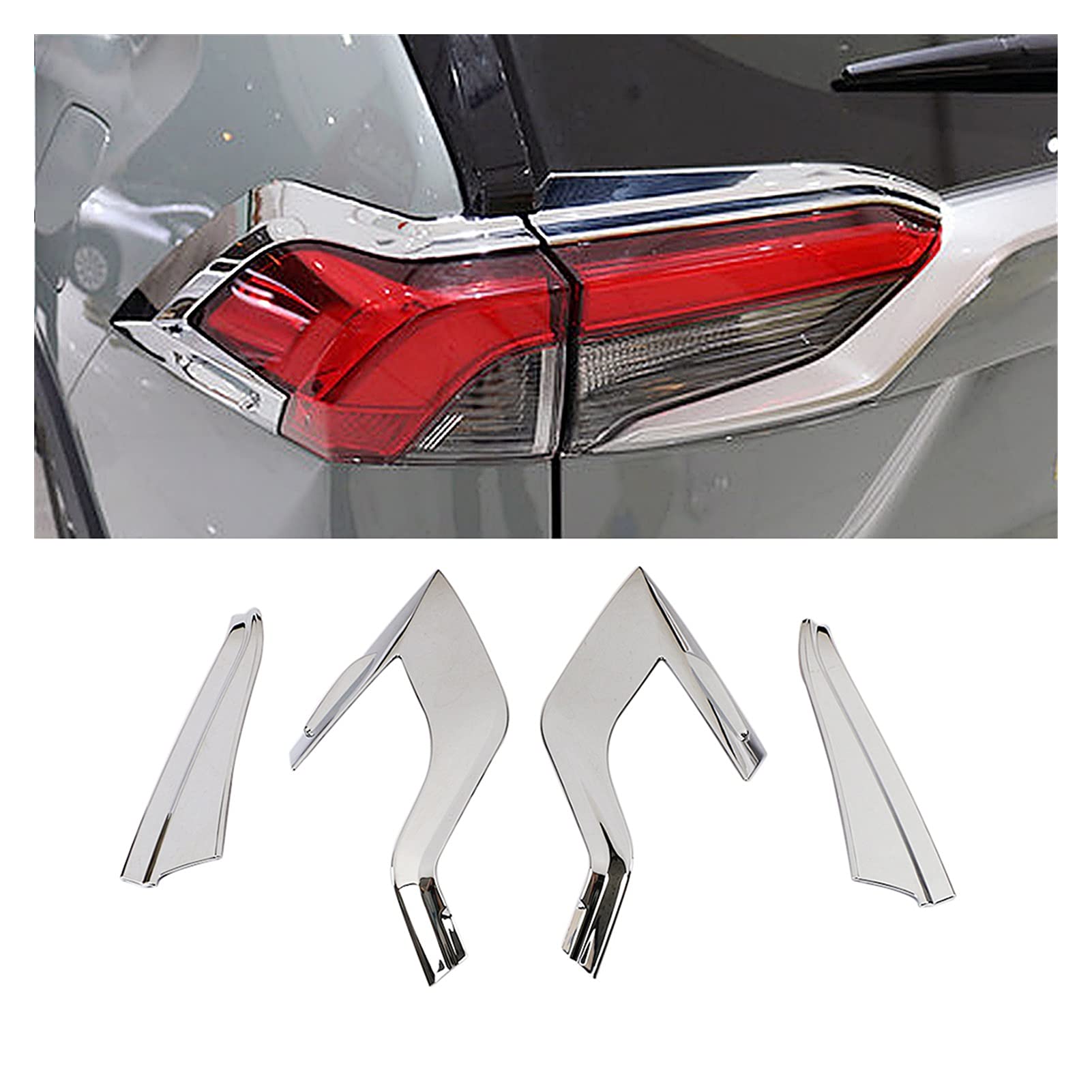 Amazon Linzhi トヨタrav 4 Rav 4 5 Gen 19 21車の外装アクセサリー変更クロムカラーチェンジ変更トリムフレームカバーステッカー Color Style J ガーニッシュ 車 バイク