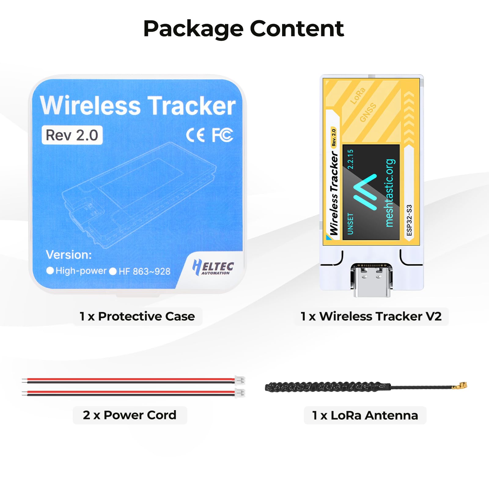 Tracker wireless V2 per GPS Meshtastic | UC6580 Modulo GPS Dual Band GNSS Determinazione Precisa Posizione ESP32-S3 WLAN BLE, 28dBm High Power-SX1262-LoRa