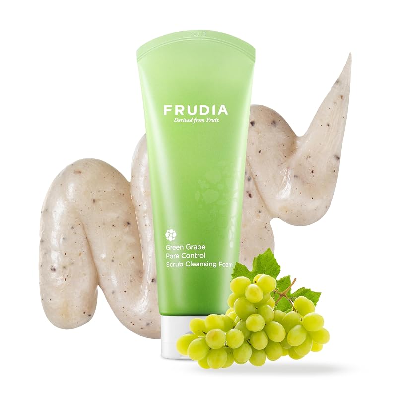 FRUDIA Green Grape Pore Control Esfoliante Facial com Sementes de Uva e Vitamina E, 140 g