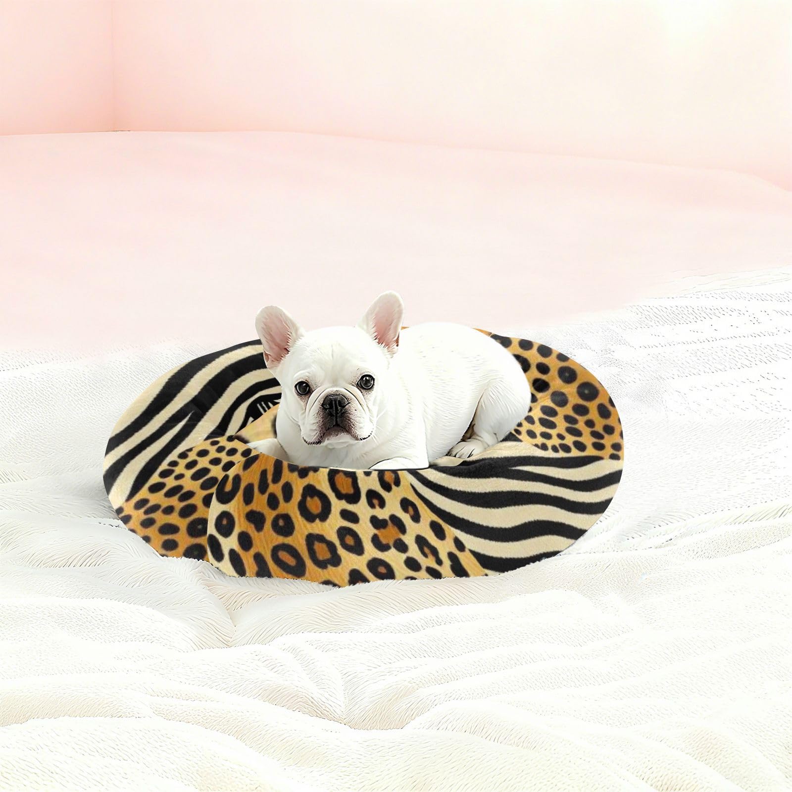 GuoChe Haustier-Katzenbett Y2k Leopard Zebras Wild