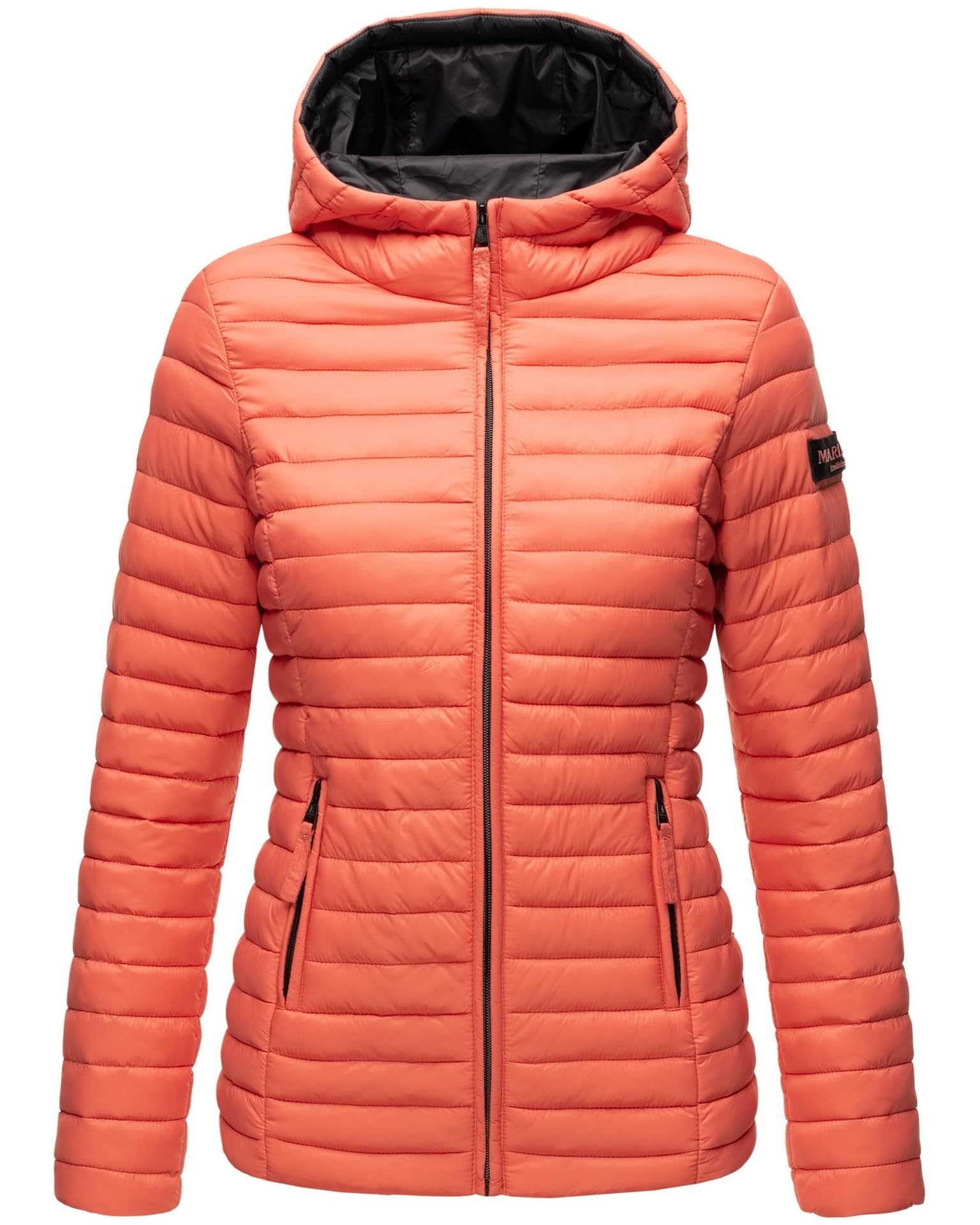 MARIKOO Damen Steppjacke Übergangsjacke gesteppte Jacke mit Kapuze Frühjahr Stepp B857