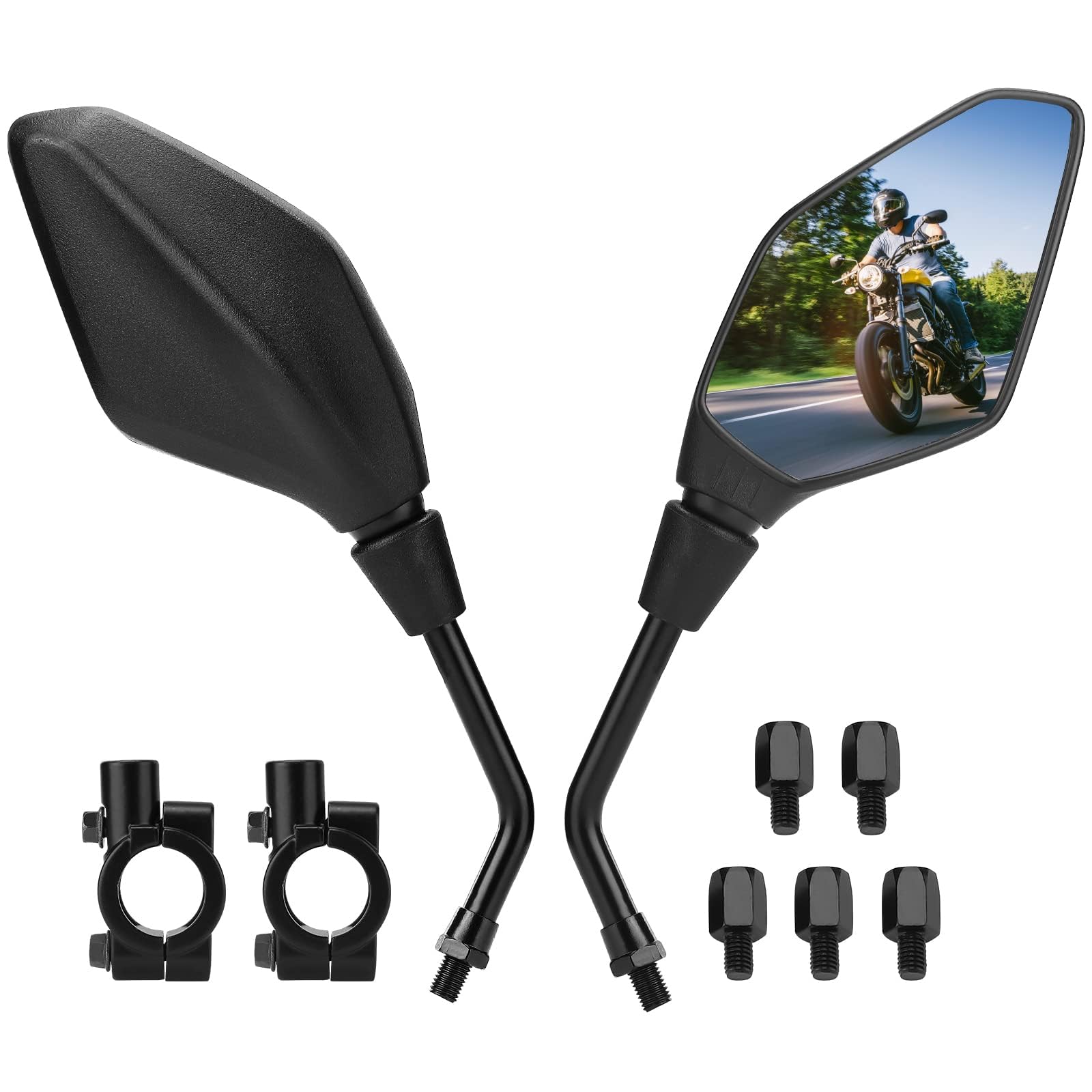 2x Motorcycle Mirrors Rear View Mirrors for Honda Transalp XL750 2023-2026