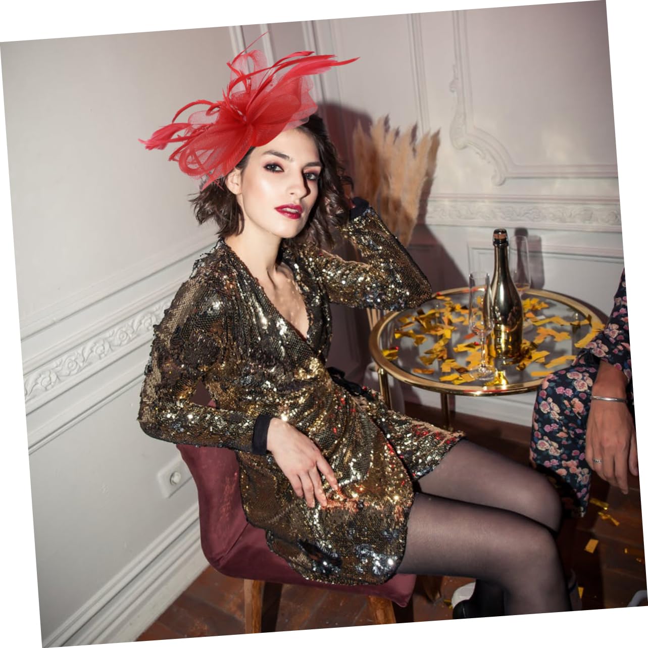 minkissy 3piezas Tocado De Elegante Lentejuelas Para Mujeres Accesorio De Cabello Para Eventos y Fiestas Accesorio De Moda Para Niñas y Adultas