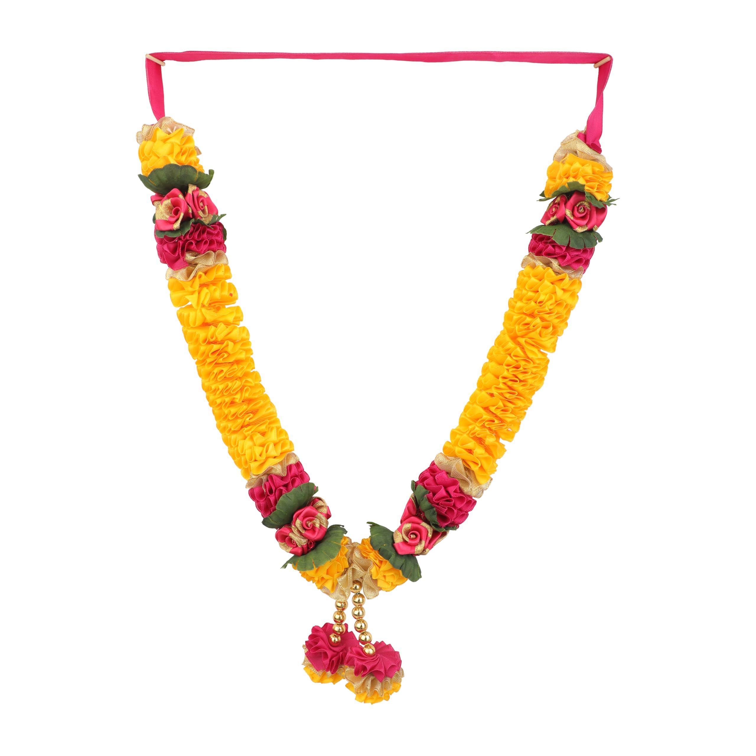 Guirlande Mala artificielle fleurie pour rituel Dieu Pooja et sringar Ganesha