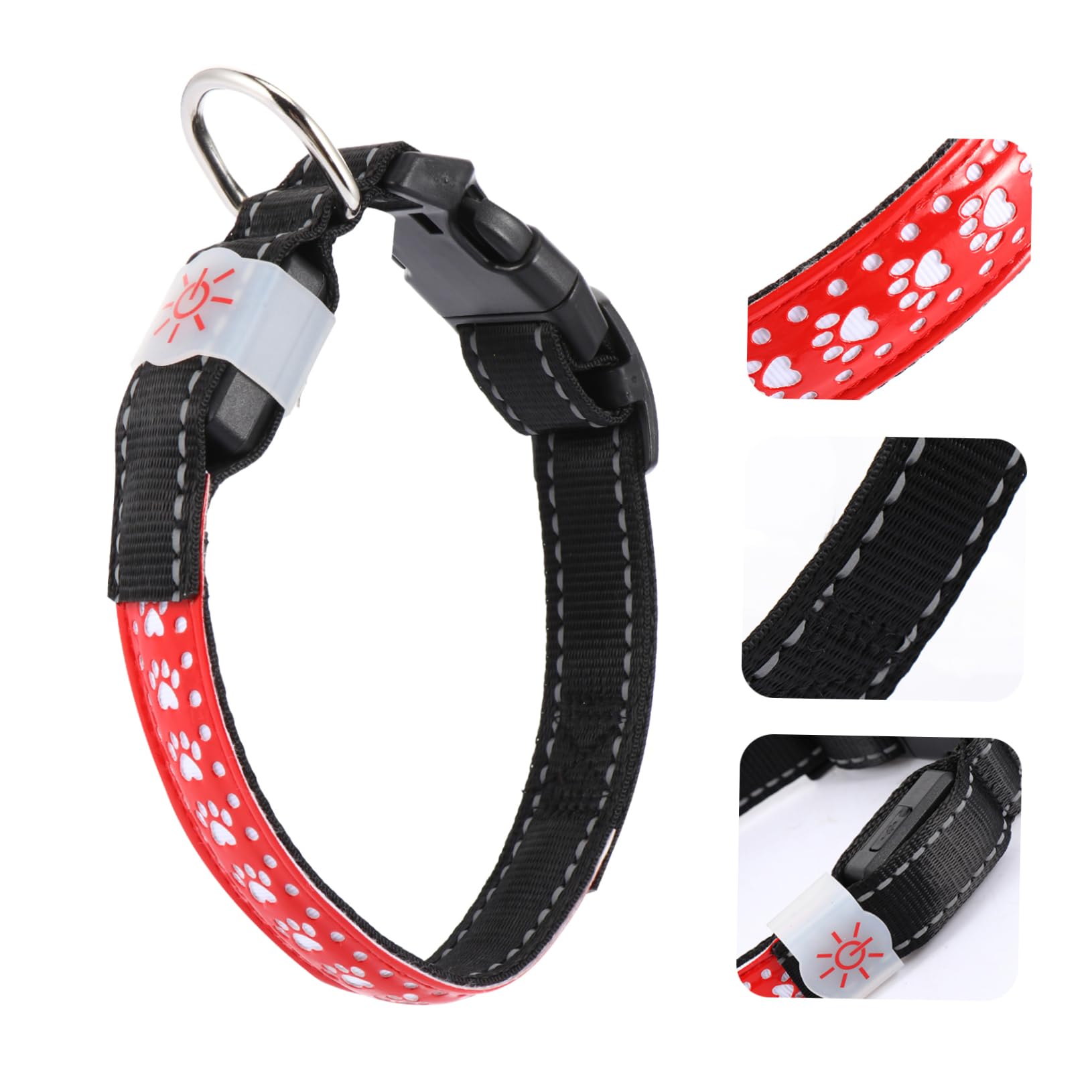 Milisten 3pièces Collier LED pour Animaux De Compagnie Et Lumineux pour Chiens Et Chats avec Trois Modes Éclairage PU