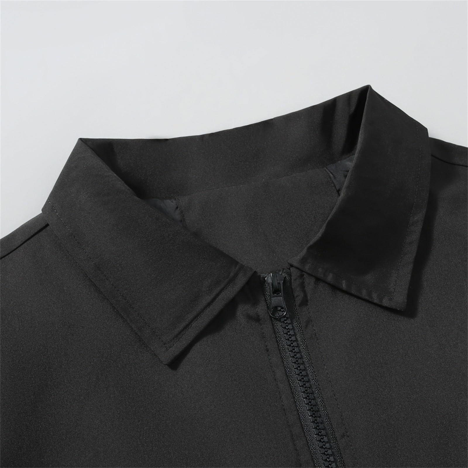 Generisch Leichte Übergangsjacke Herren, Bomberjacke Herren Slim Fit, Blouson Jacke Mit Reißverschluss Und Taschen Freizeitjacke Revers Arbeitsjacke Einfarbig Vintage Sweatjacke Für Alltag