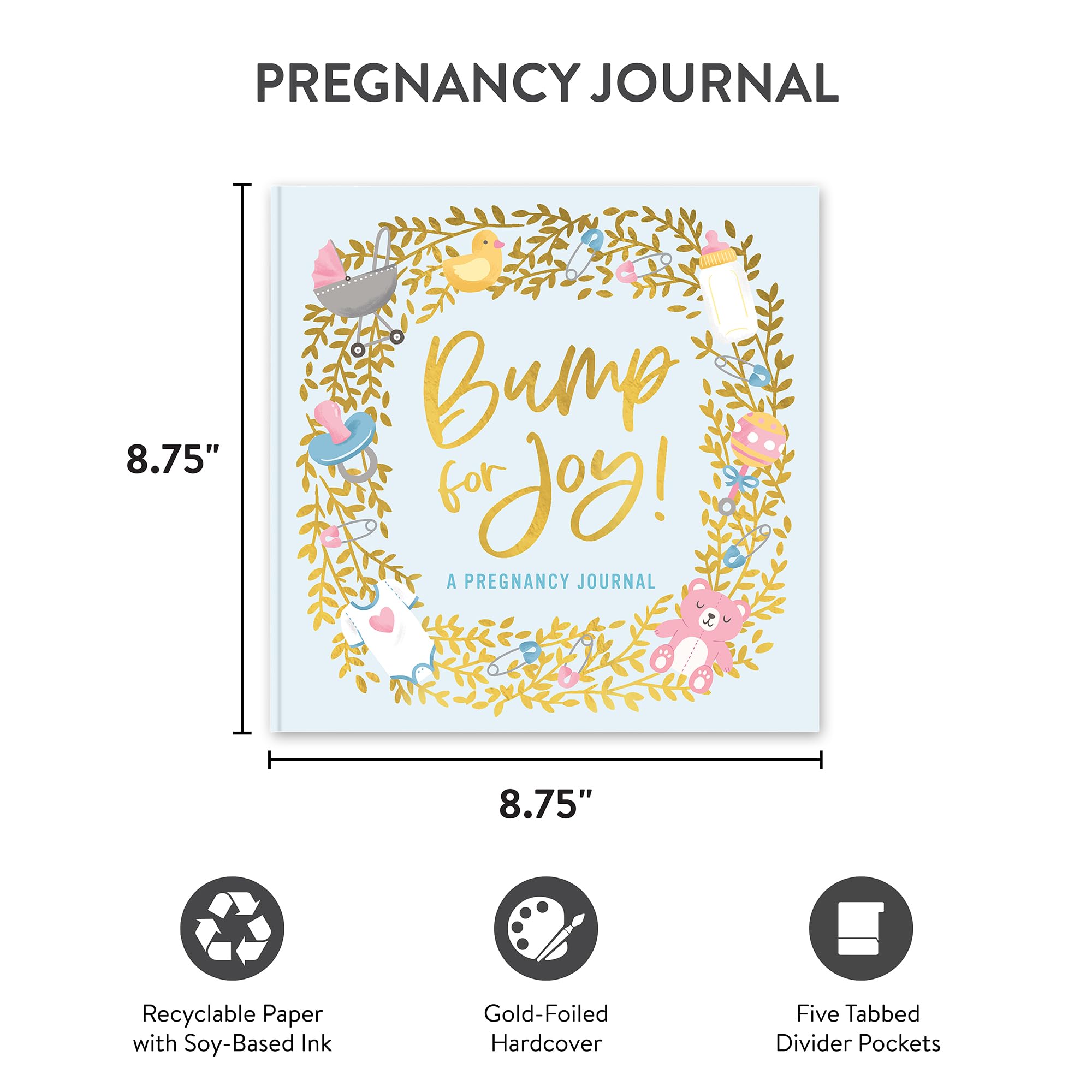 Studio Oh! Bump For Joy! Pregnancy Journal (Blue)