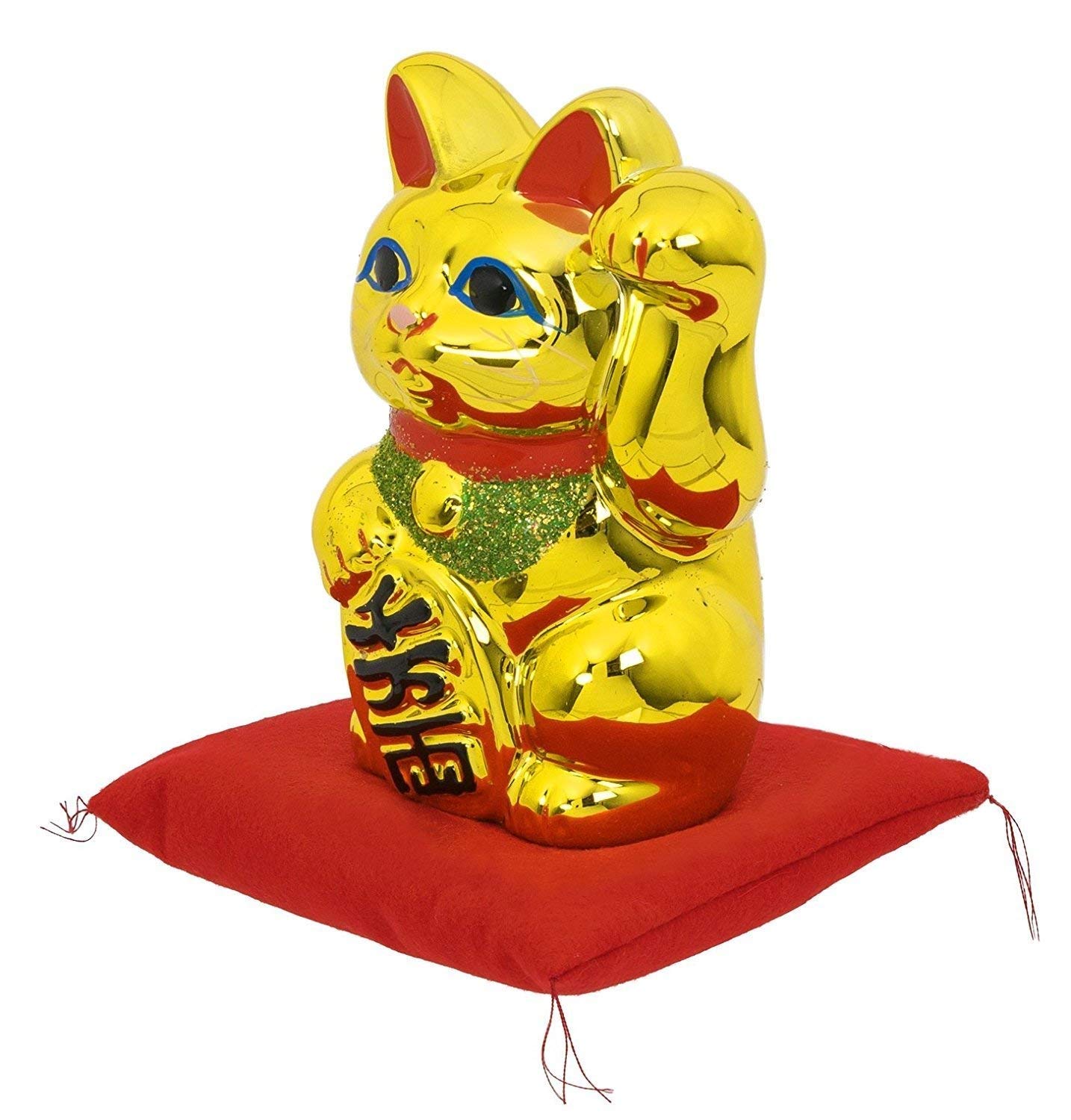 新品　常滑窯　黄金小判猫　招き猫　高さ25cm ラッキーキャット　左手　座布団付 新品 常滑窯 黄金小判猫 招き猫 高さ25cm ラッキーキャット 左手