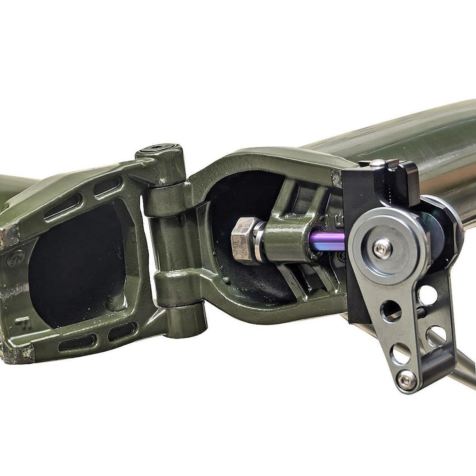 Vaveren Folding Bike Buckle Accessories Aluminum Alloy High Performance Stainless Steel Easy Installation Fittings Bike Clamp Plate, Black Titanium