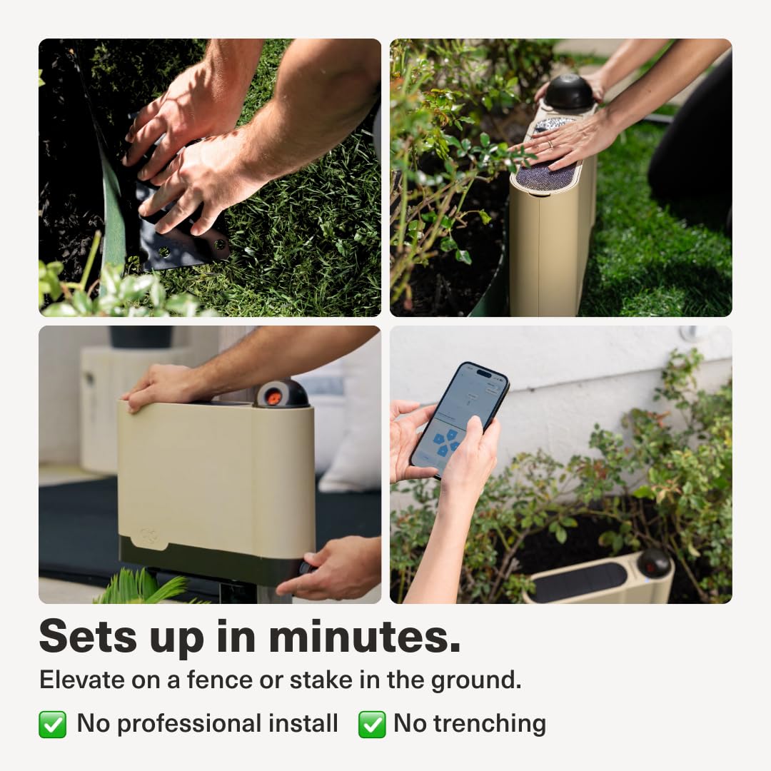 Rain Bird OTO Lawn Smart Irrigatore – irrigazione di precisione controllata da app, alimentazione solare, intelligenza meteorologica, salti pioggia, installazione rapida, copre un sistema di