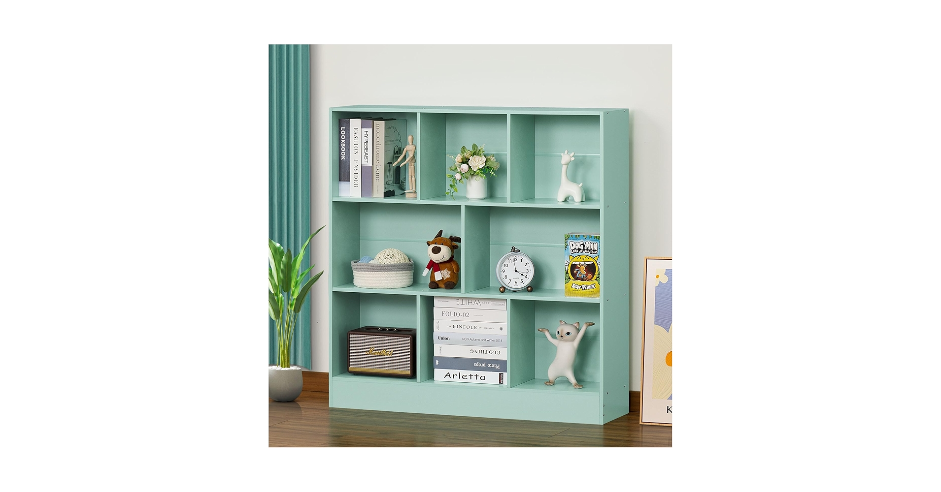 Amazon.com: LEYAOYAO 8 Cube Bookshelf with Base,3 Tier