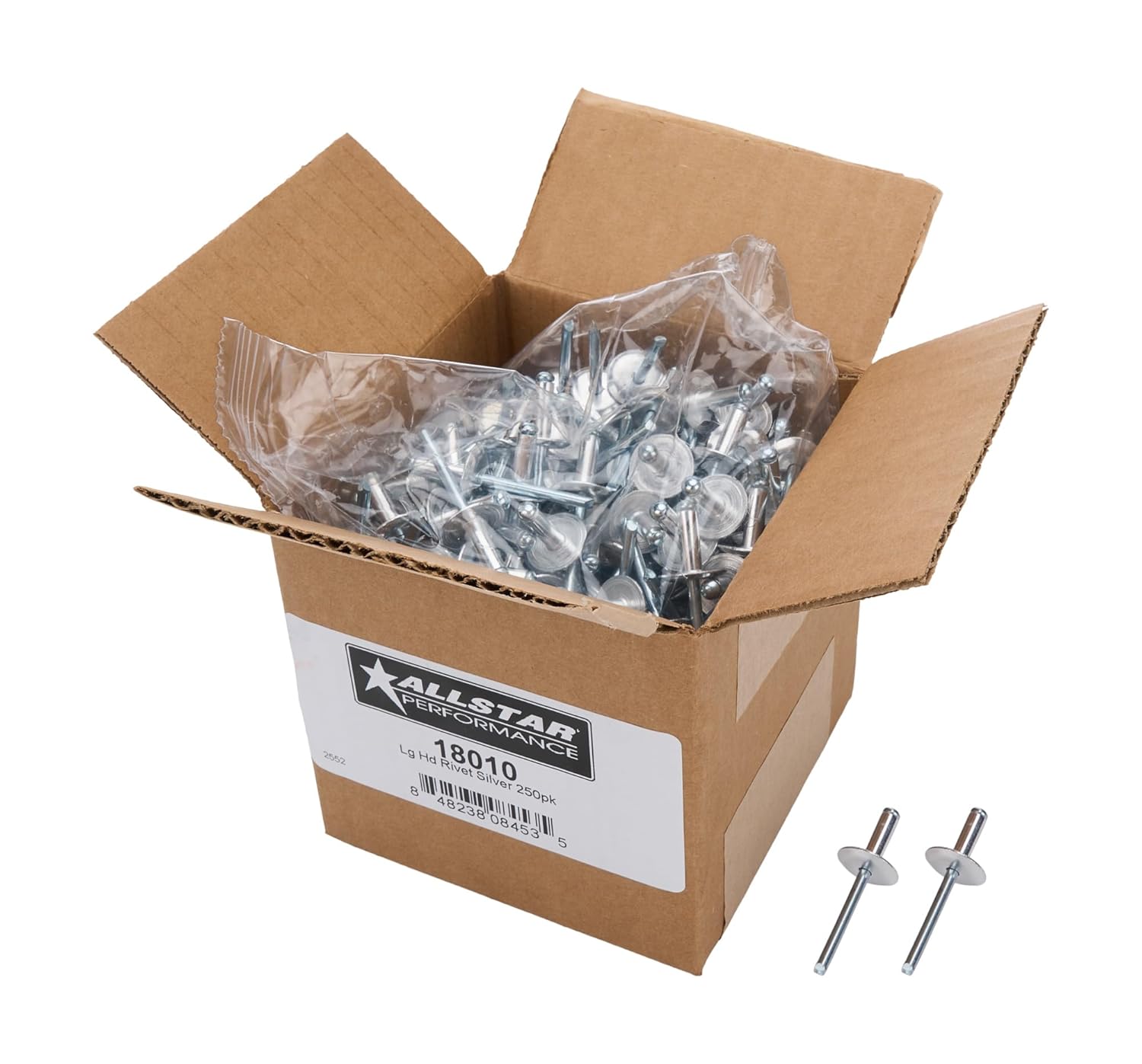 Allstar Performance Lg Hd Rivet Silver 250pk