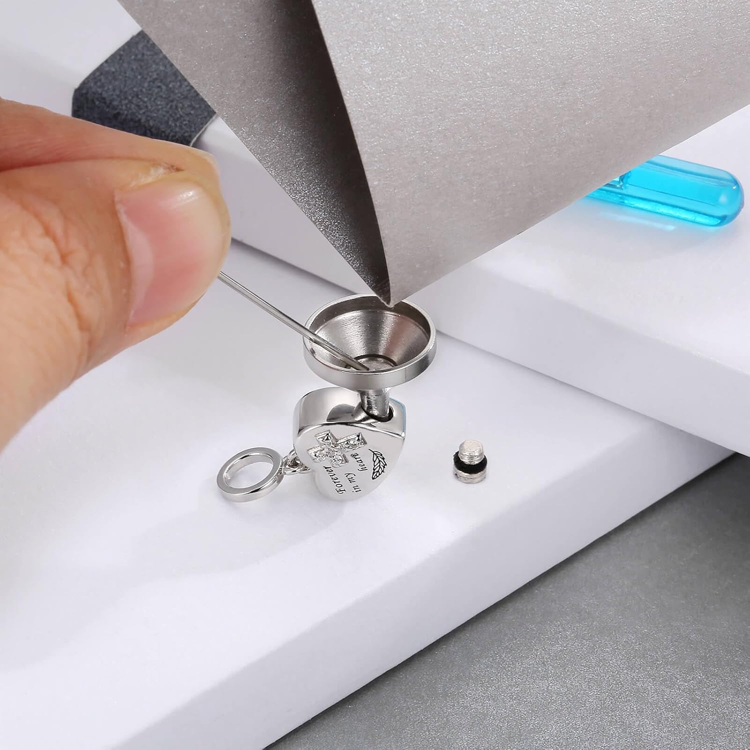 Sterling Silver Urn Charms for Ashes Cremation Charm for Women Fit Bracelet Heart Bead Memorial Keepsake Pendant Cremation Jewelry for Women